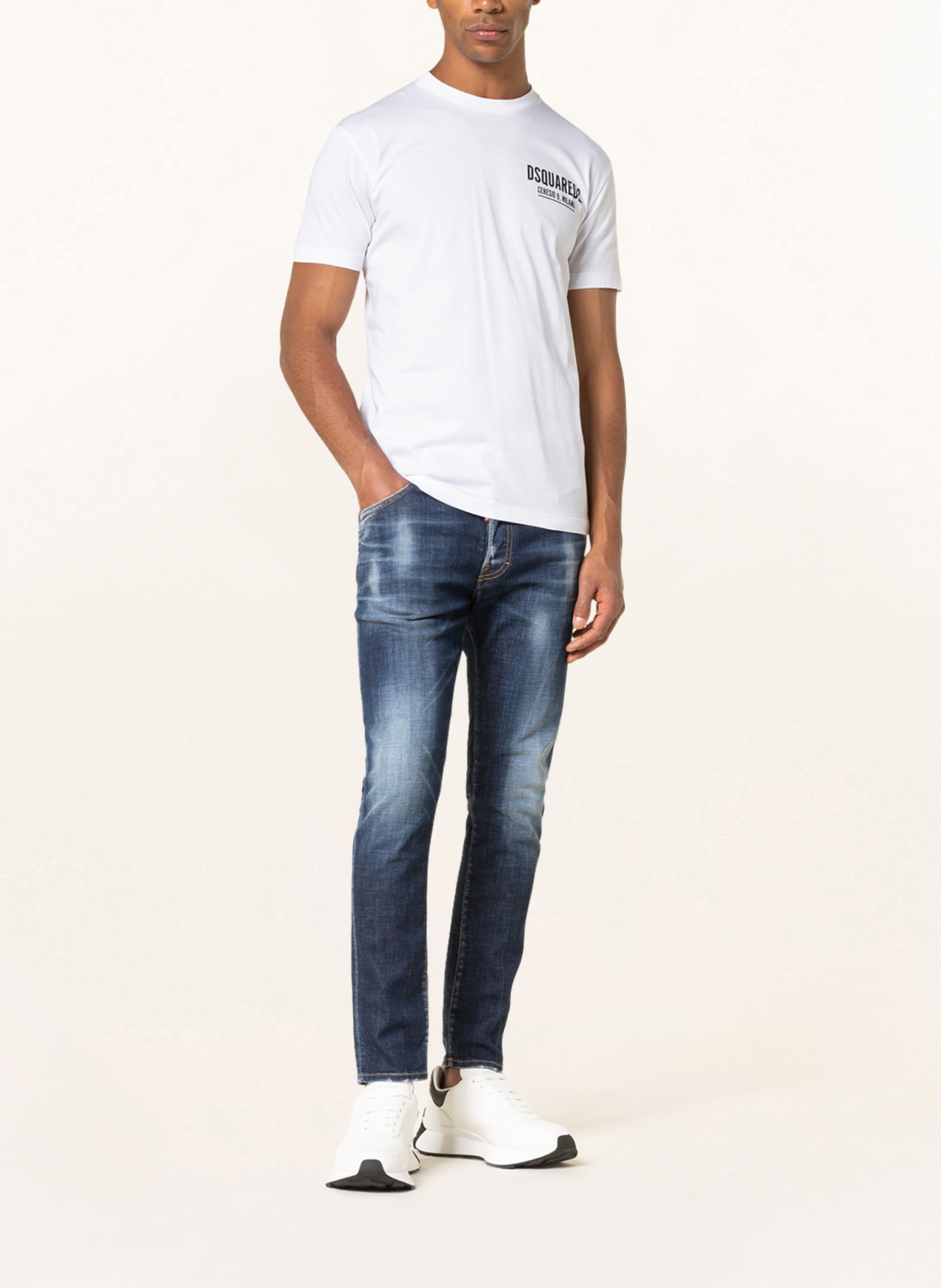 DSQUARED2 T-shirt CERESIO 9 , Color: WHITE/ BLACK (Image 2)
