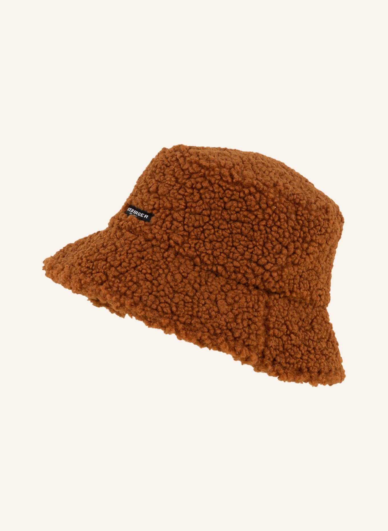 SEEBERGER Bucket-Hat aus Teddyfell hellbraun in