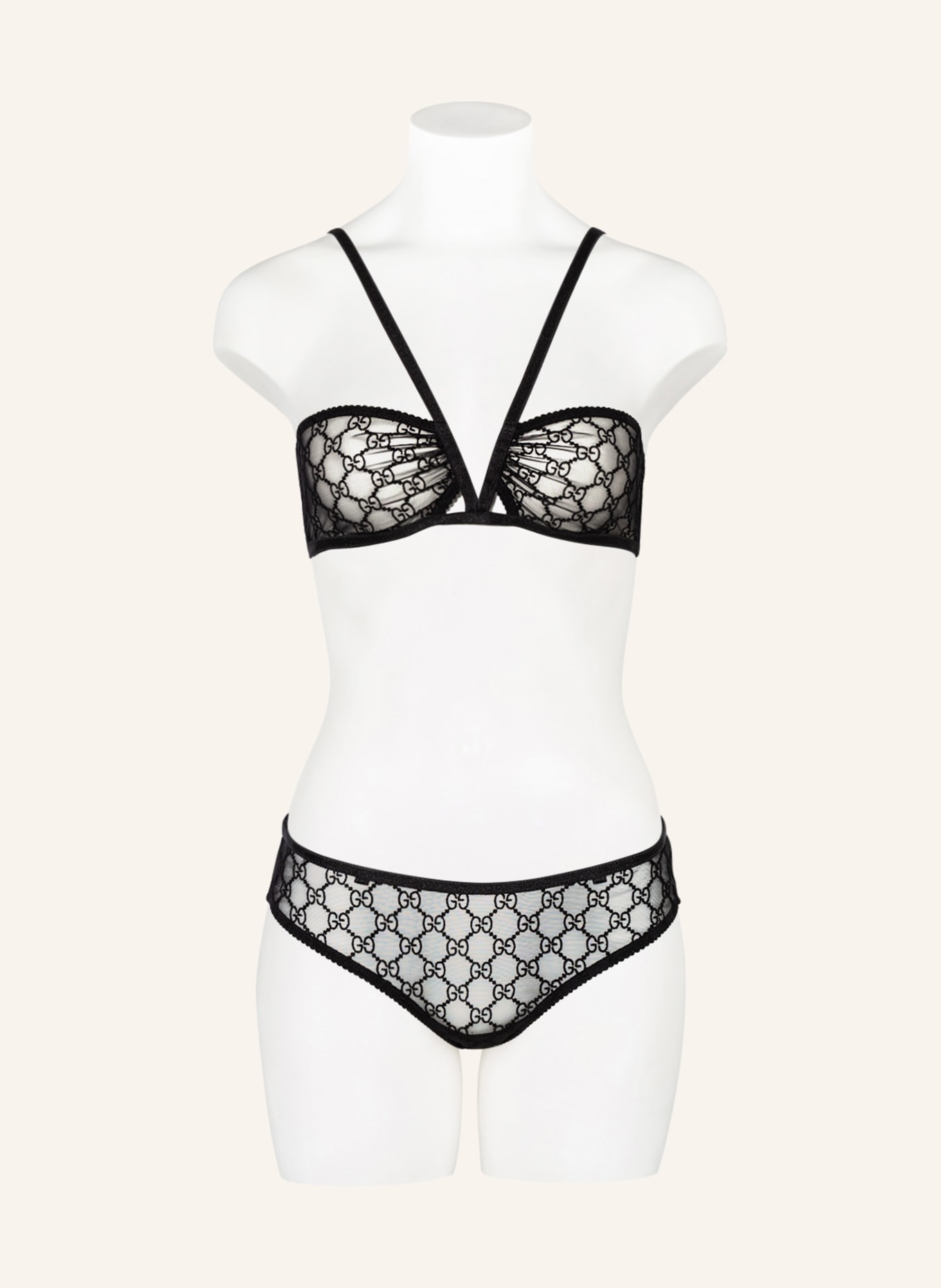 GUCCI Set: Bandeau bra and briefs with gift box , Color: BLACK (Image 2)
