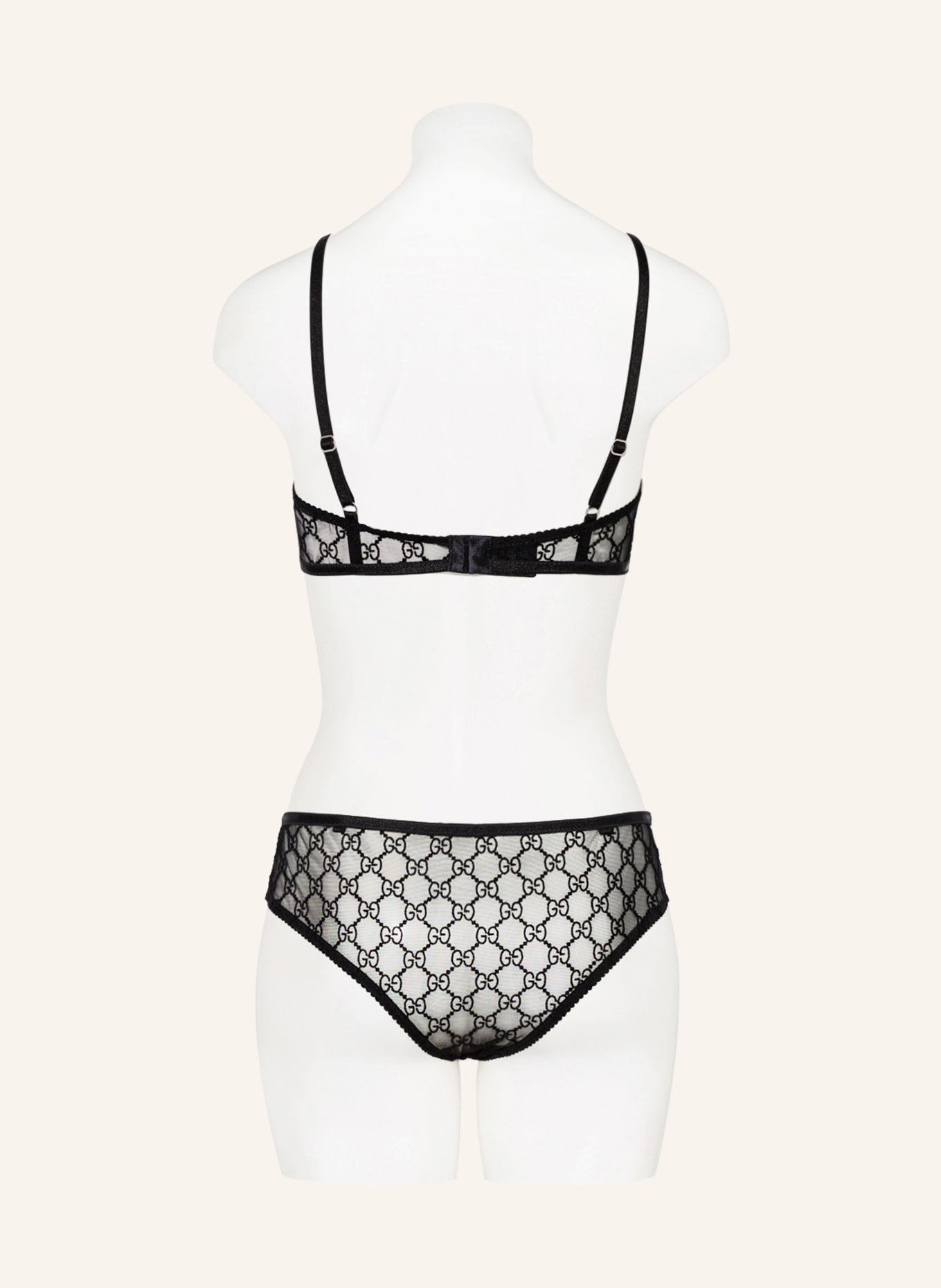 GUCCI Set: Bandeau bra and briefs with gift box , Color: BLACK (Image 3)