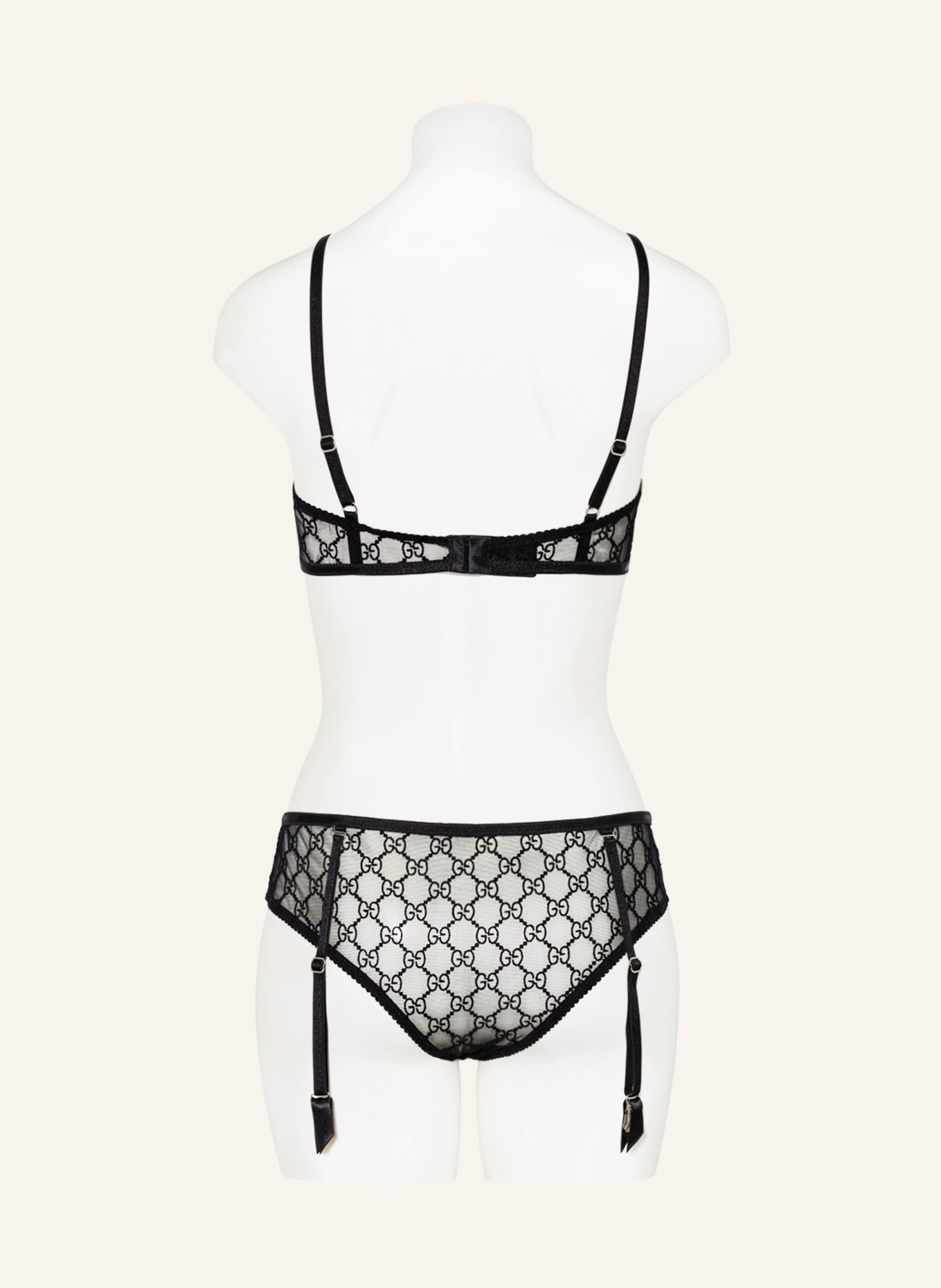 GUCCI Set: Bandeau bra and briefs with gift box , Color: BLACK (Image 5)