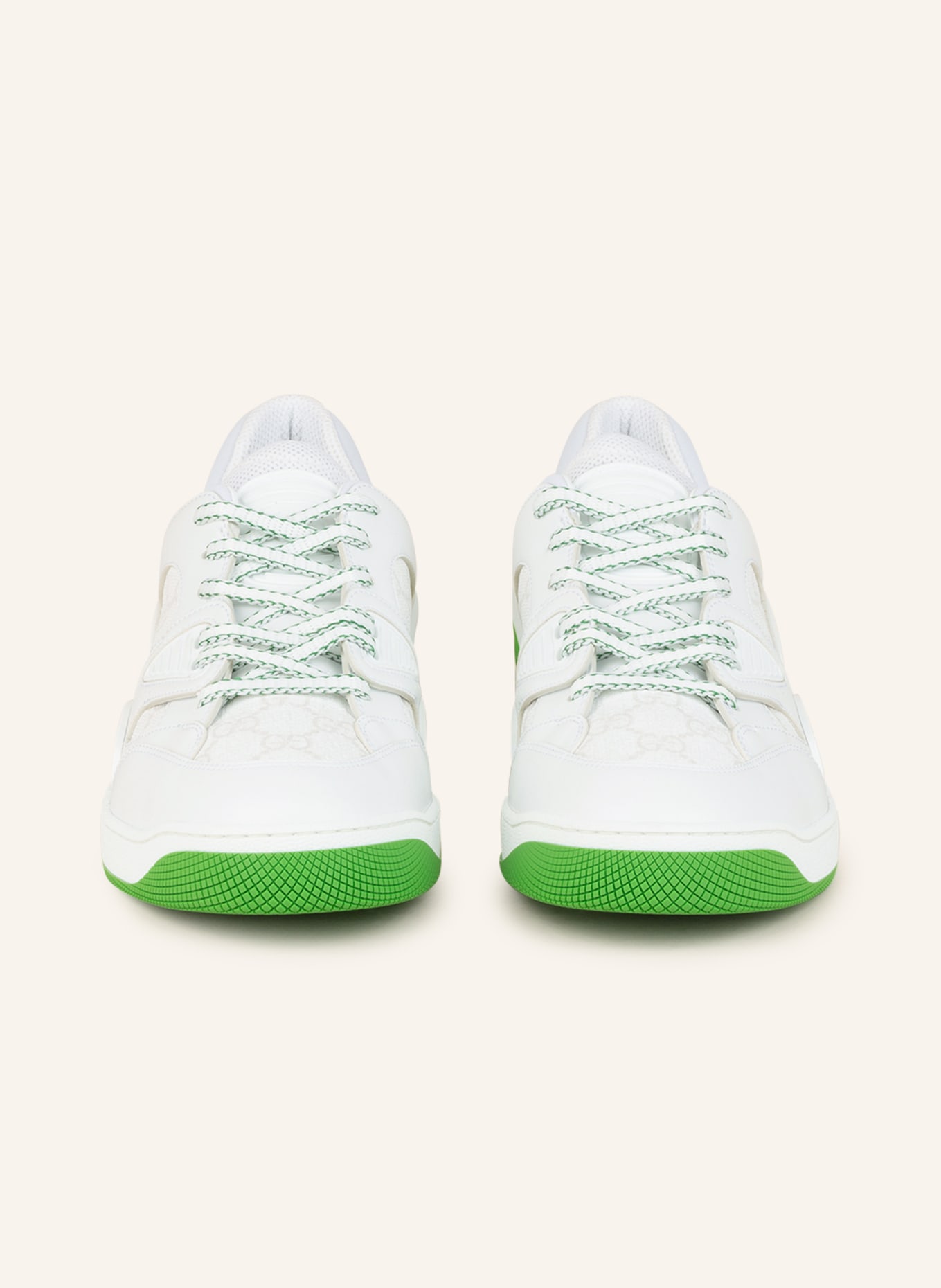 GUCCI Sneakers DEMETRA, Color: WHITE/ NEON GREEN (Image 3)