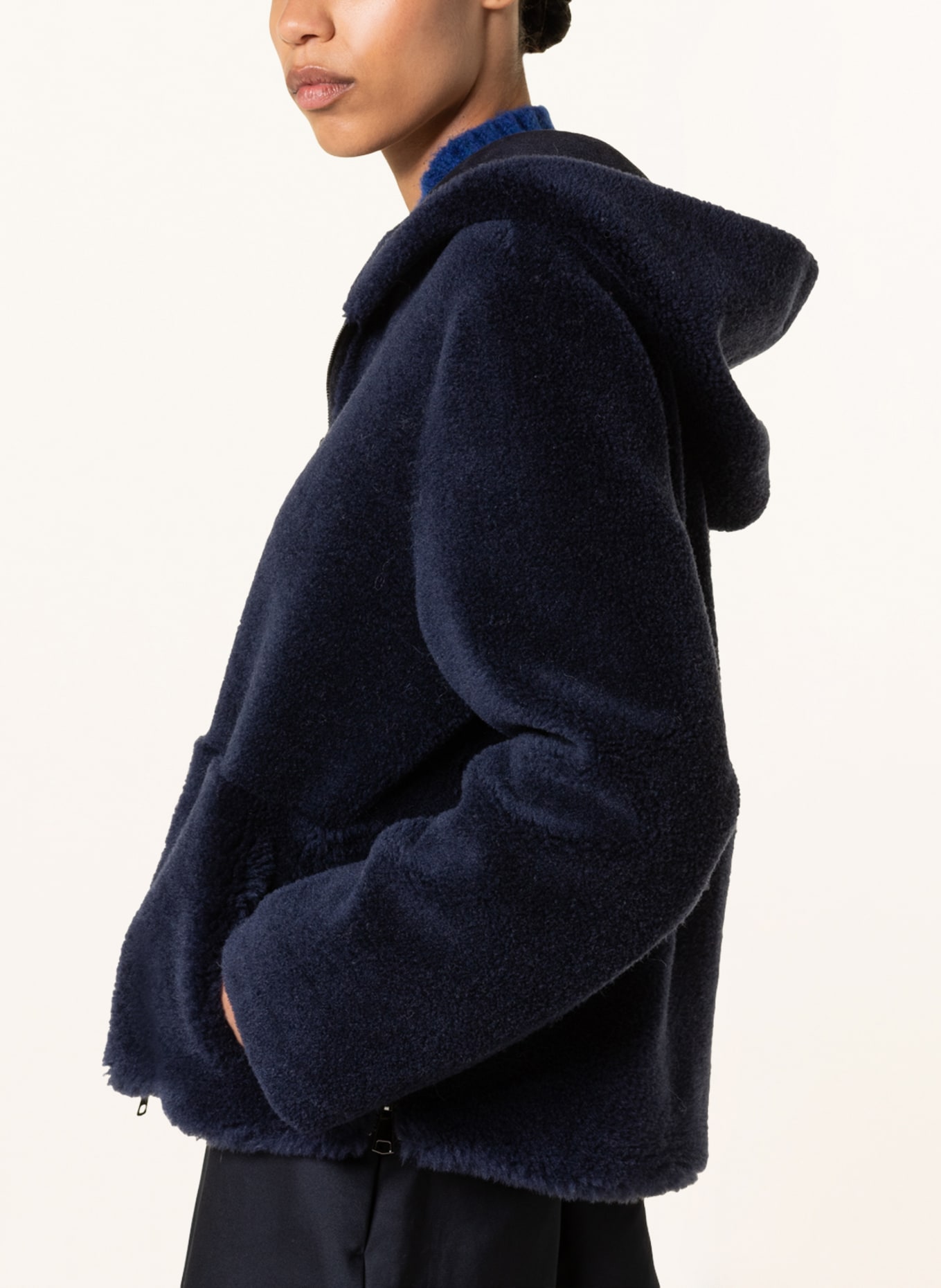 LUISA CERANO Teddy jacket, Color: DARK BLUE (Image 5)