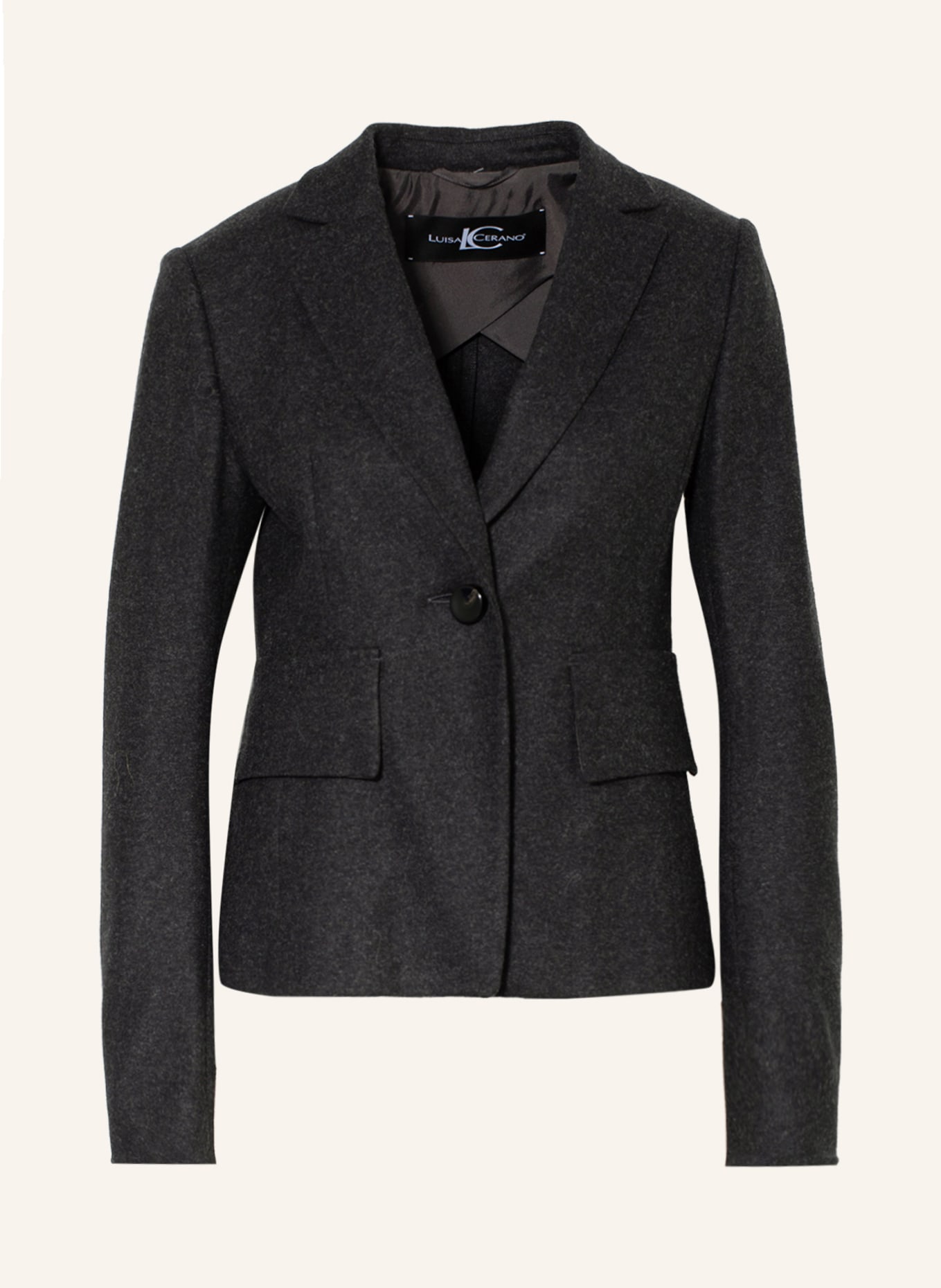 LUISA CERANO Flannel blazer, Color: DARK GRAY (Image 1)