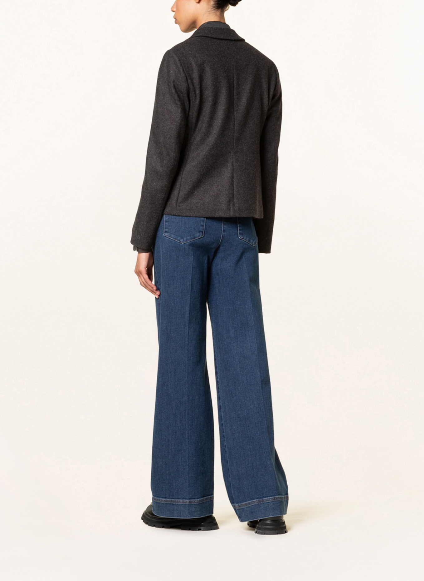 LUISA CERANO Flannel blazer, Color: DARK GRAY (Image 3)