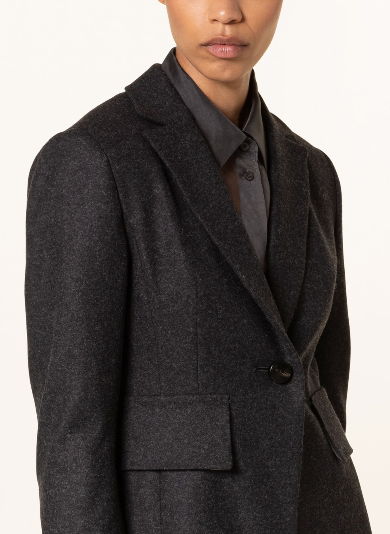 LUISA CERANO Flannel blazer, Color: DARK GRAY (Image 4)