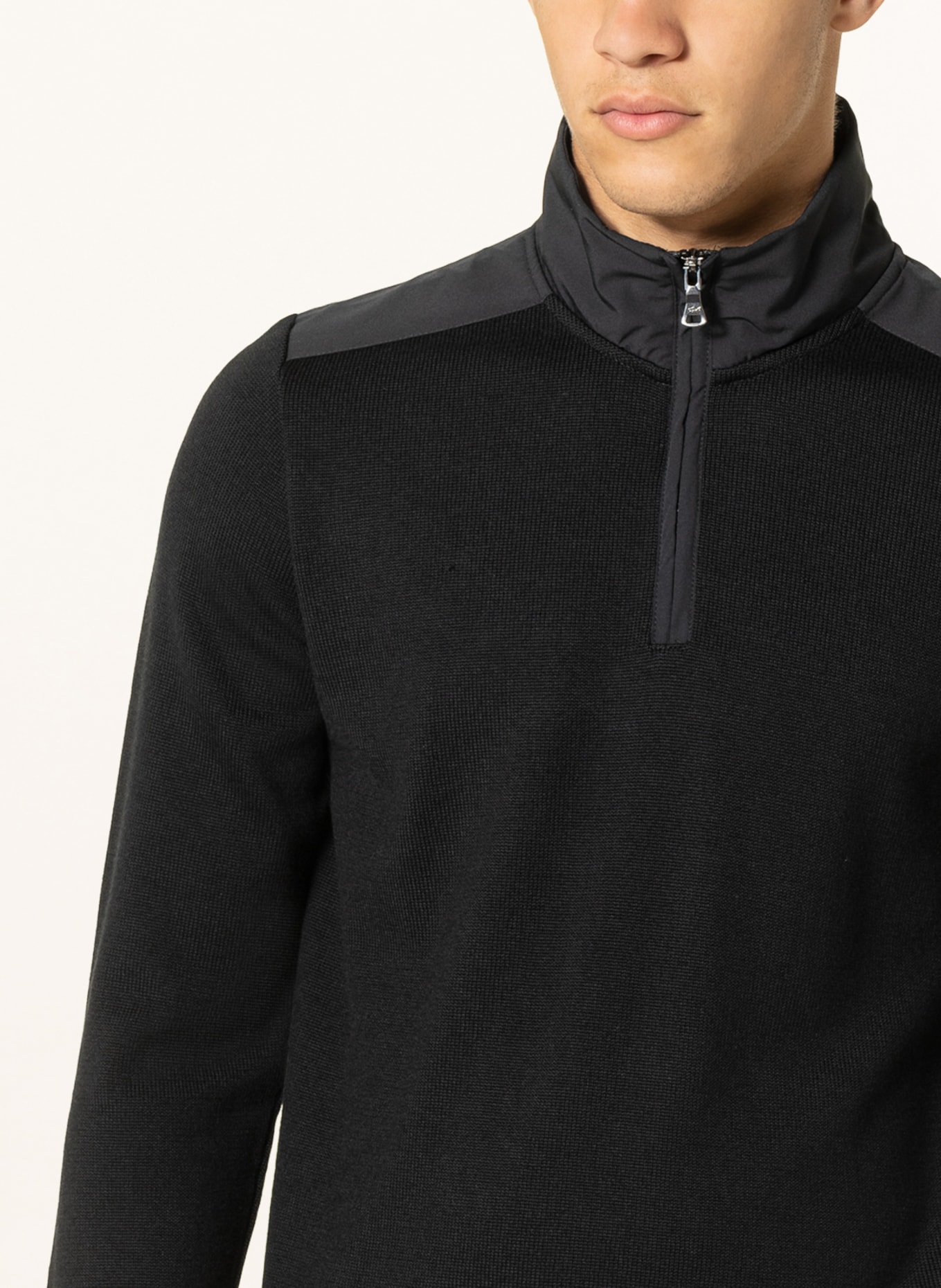 PAUL & SHARK Half-zip sweater, Color: BLACK (Image 4)