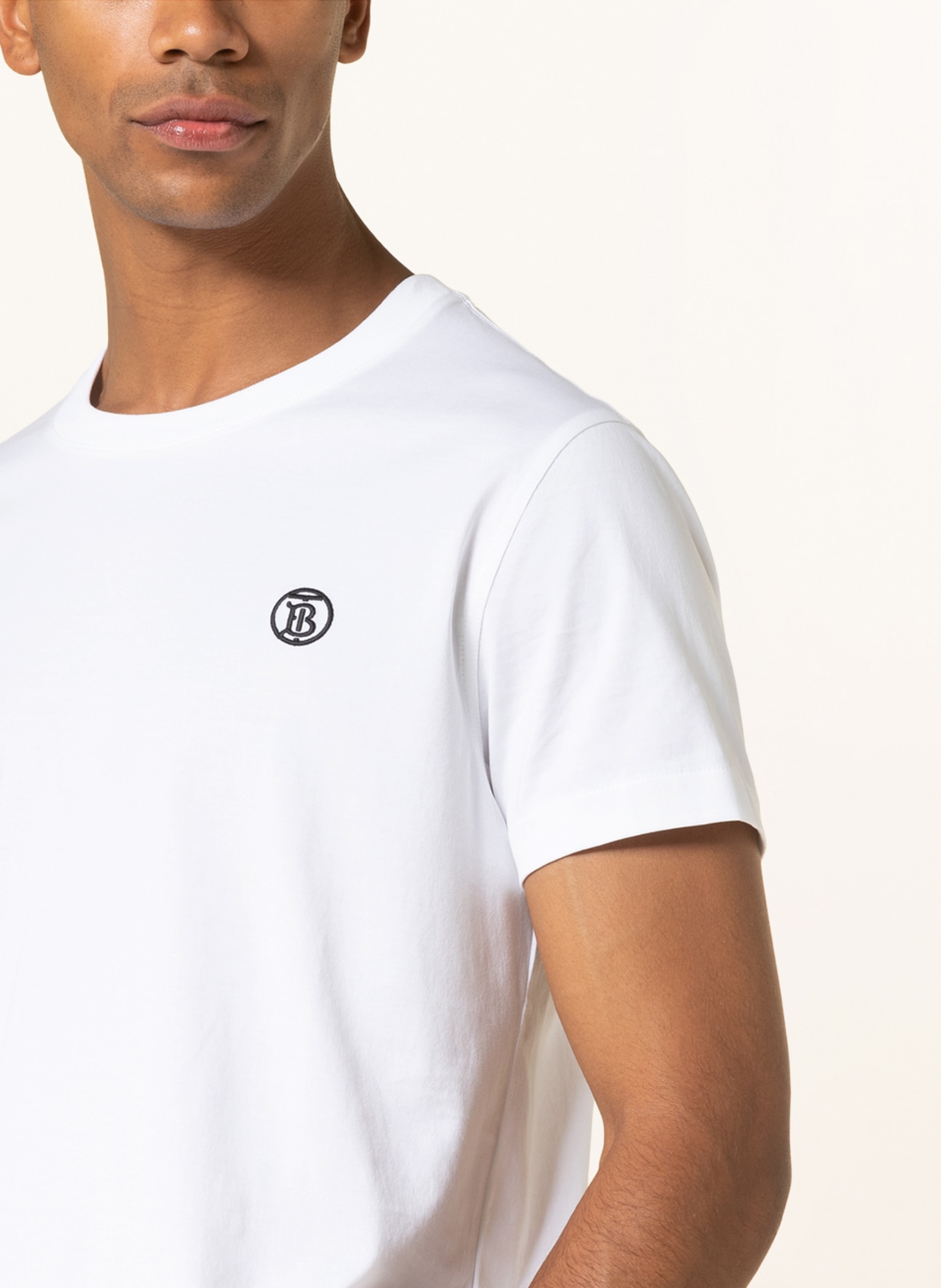 BURBERRY T-shirt PARKER , Color: WHITE (Image 4)
