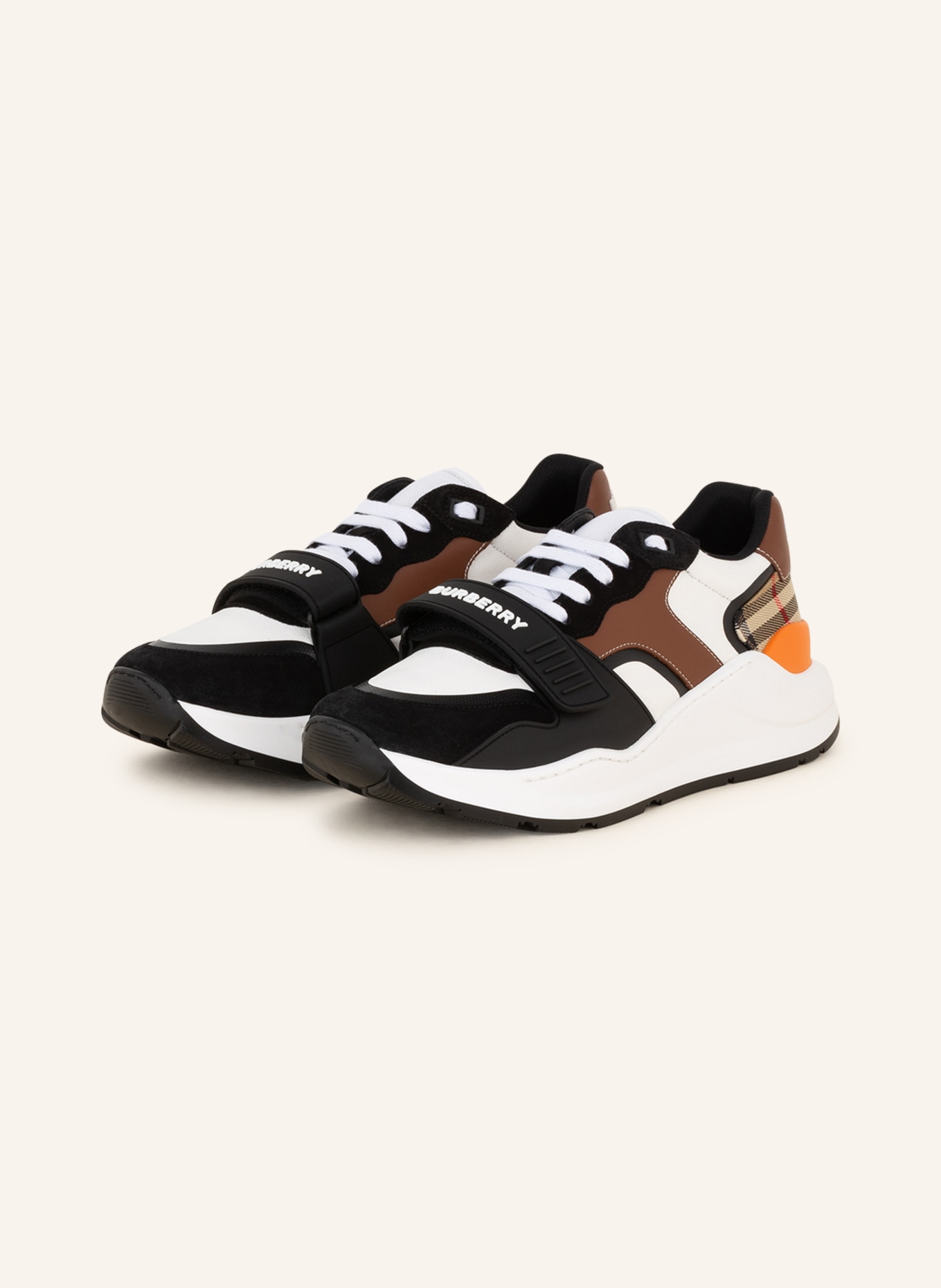 BURBERRY Sneakers RAMSEY, Color: BLACK/ BROWN/ WHITE (Image 1)