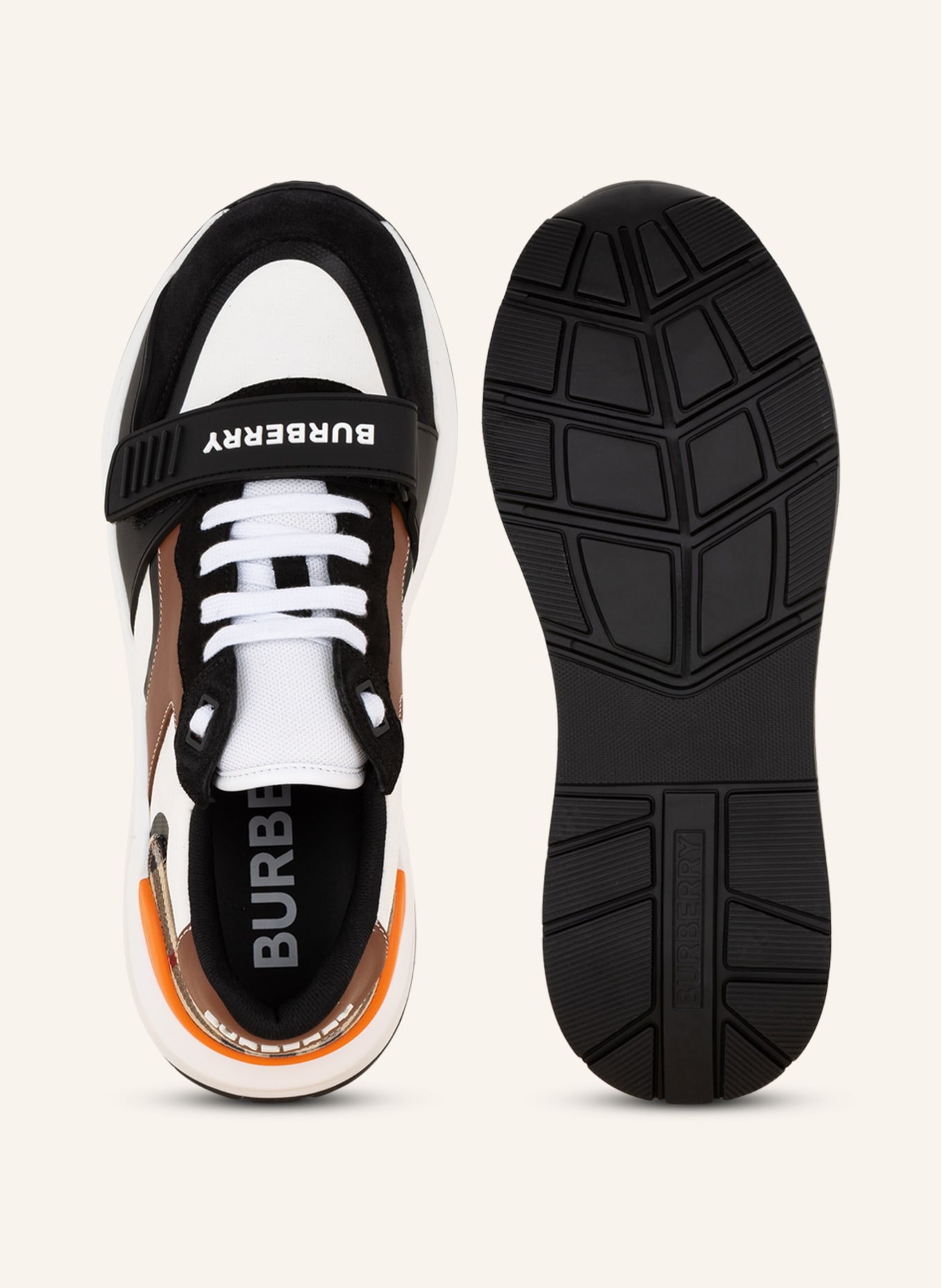 BURBERRY Sneakers RAMSEY, Color: BLACK/ BROWN/ WHITE (Image 5)