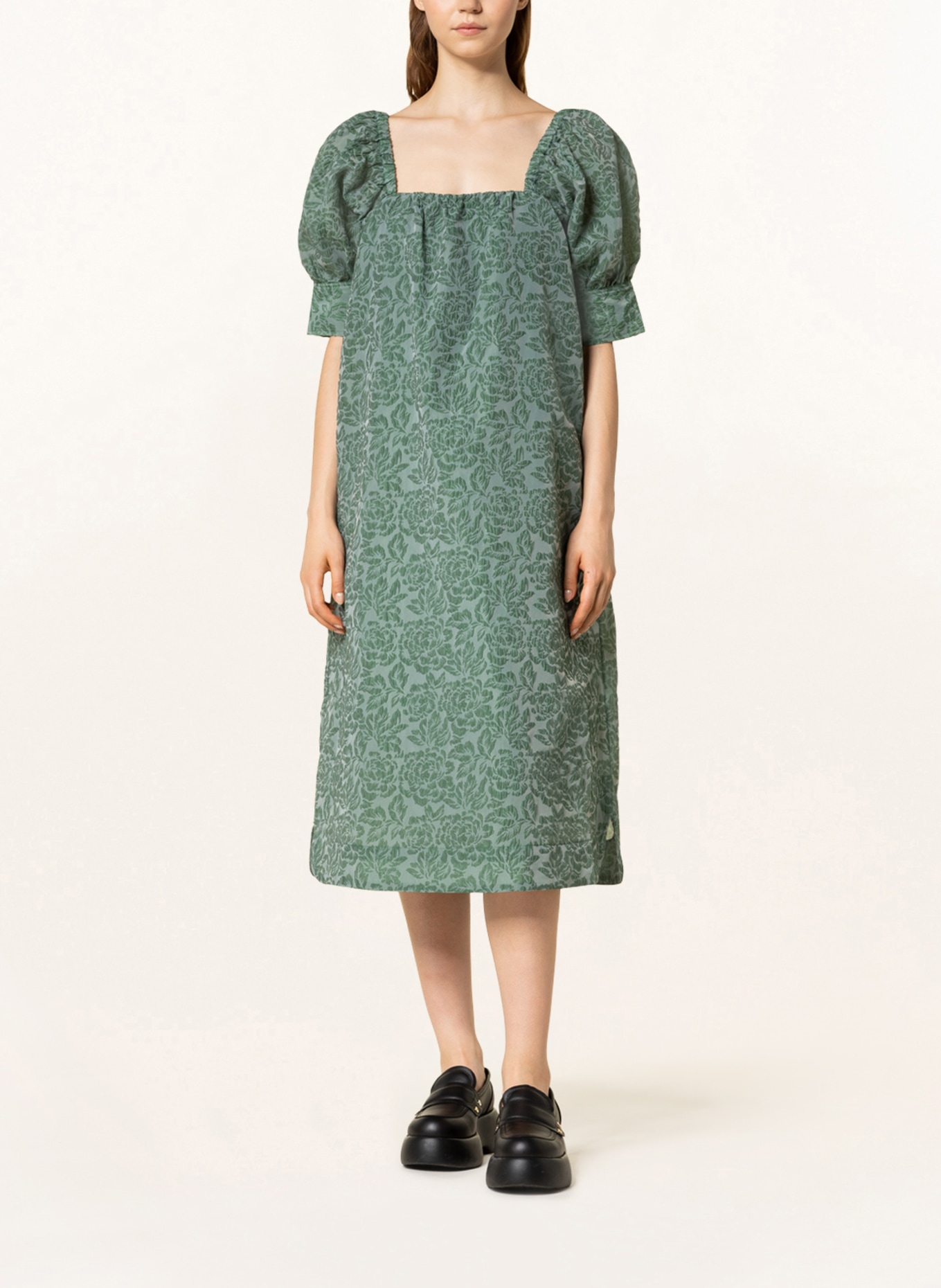 GANNI Dress, Color: GREEN/ DARK GREEN (Image 2)