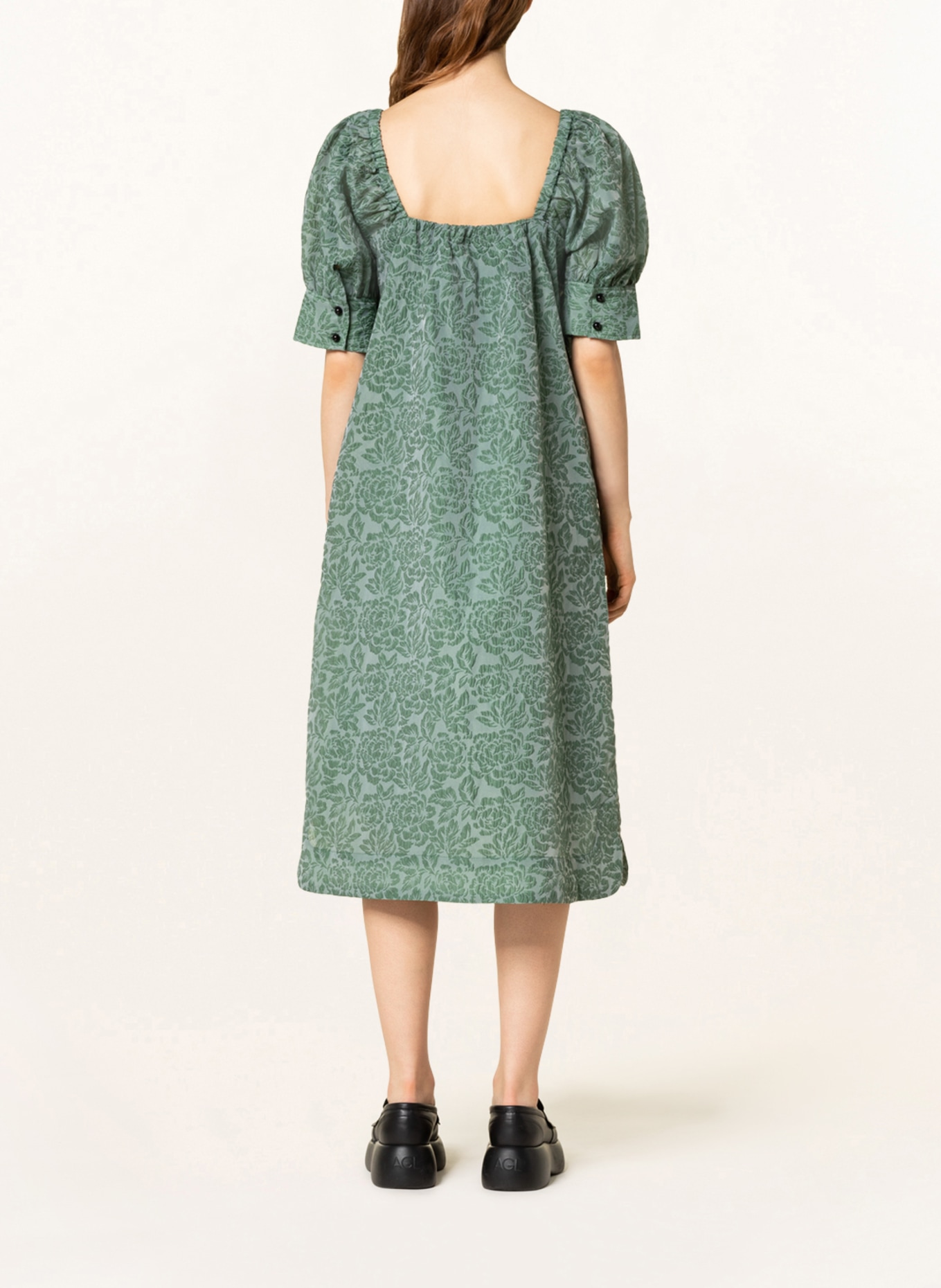 GANNI Dress, Color: GREEN/ DARK GREEN (Image 3)