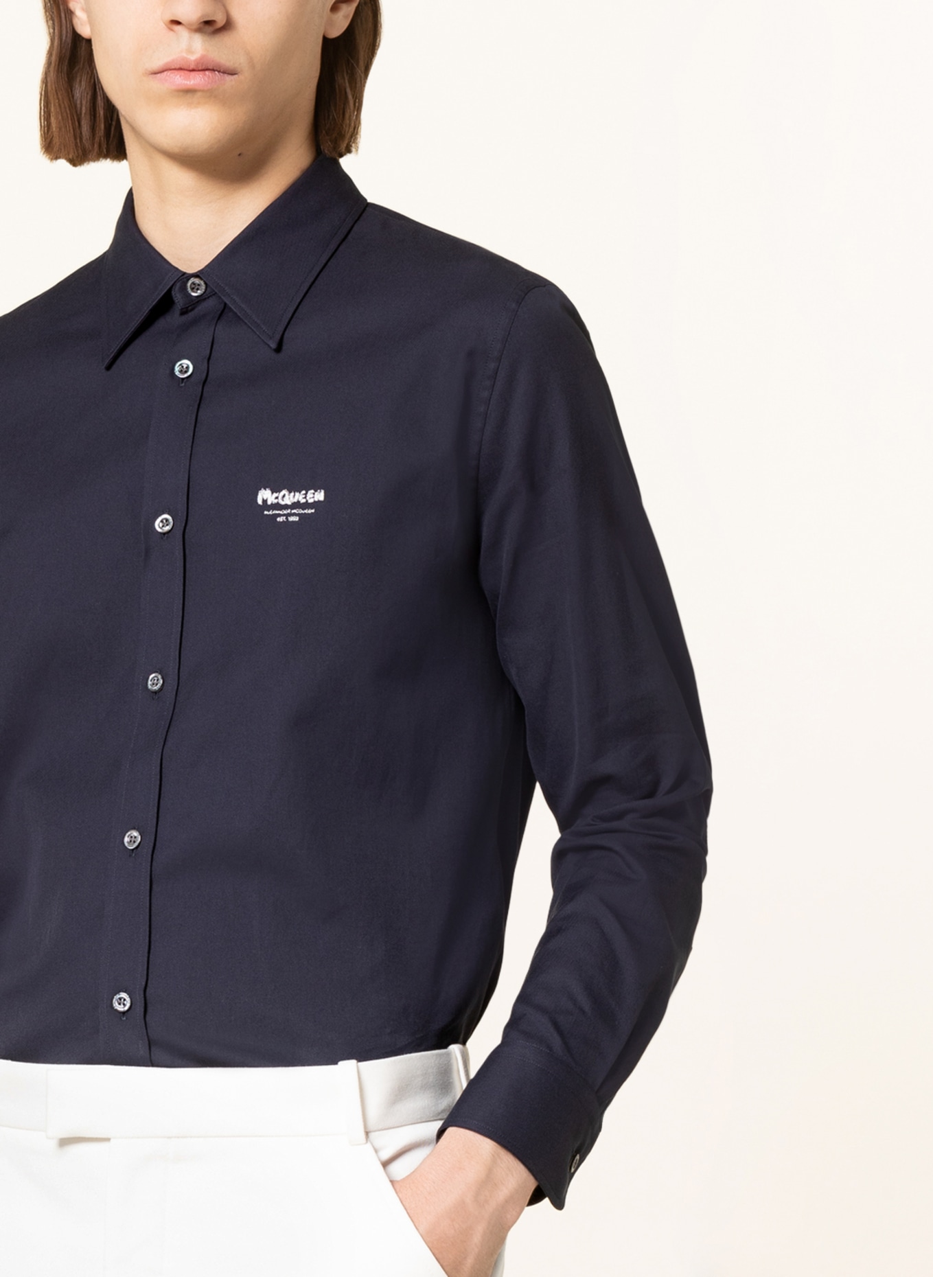 Alexander McQUEEN Shirt comfort fit in dark blue