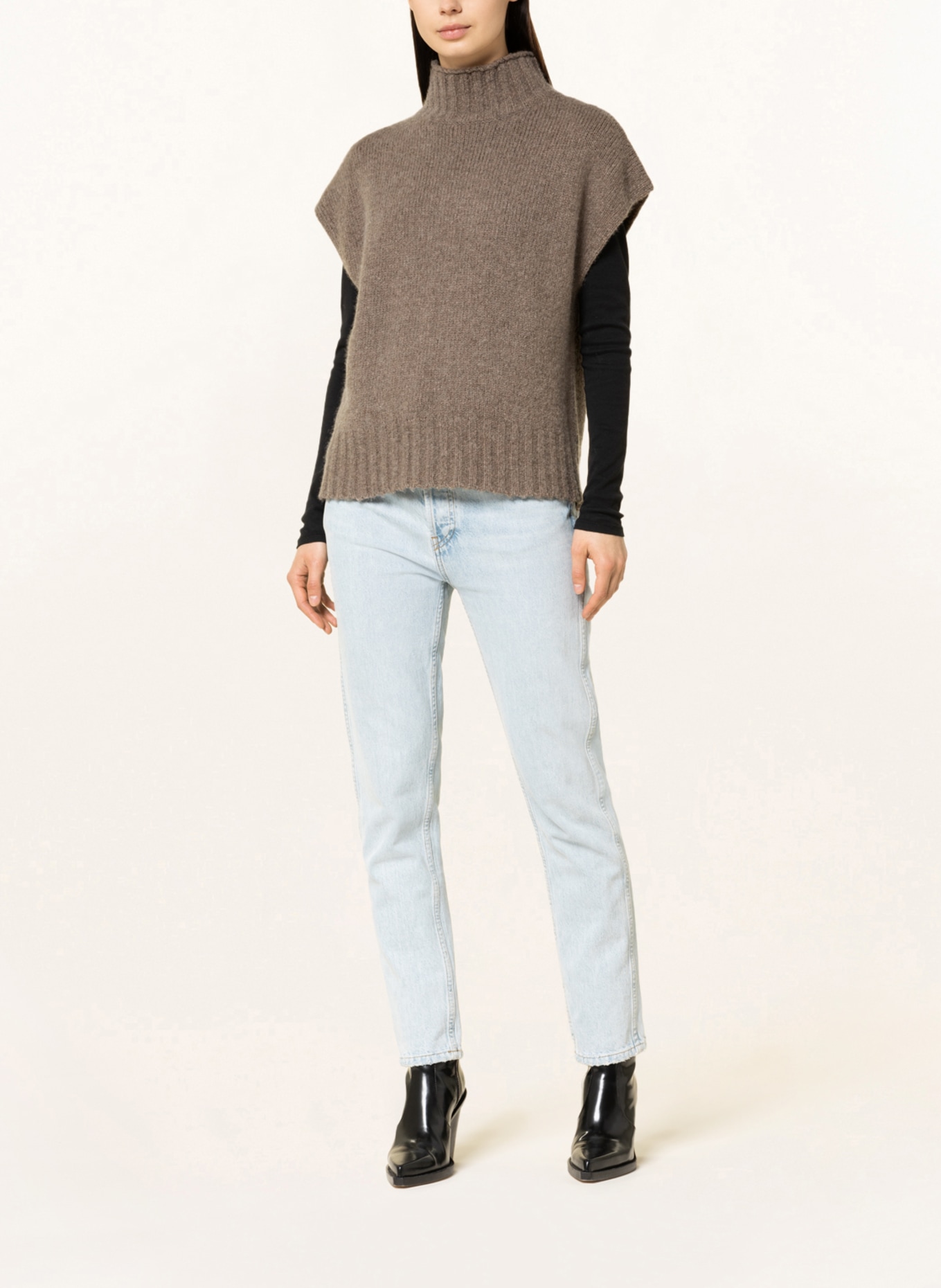 MRS & HUGS Sweater vest, Color: BEIGE (Image 2)