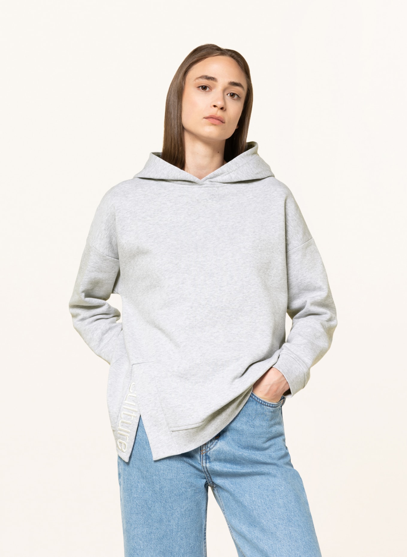 Breuninger Mitarbeiterkollektion Damen Hoodie: HELLGRAU