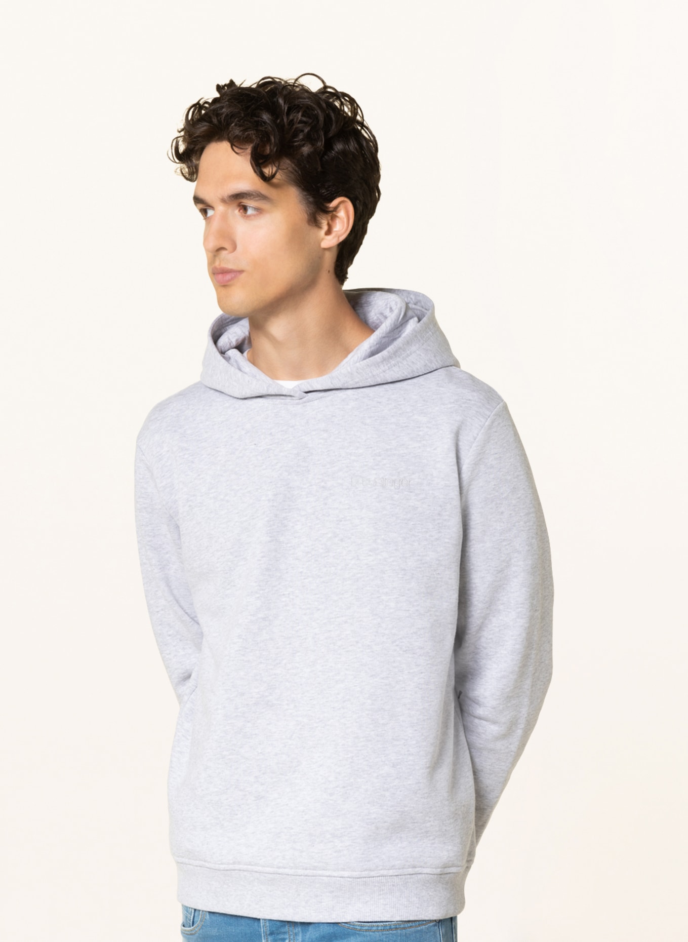 Breuninger Mitarbeiterkollektion Herren Hoodie: HELLGRAU