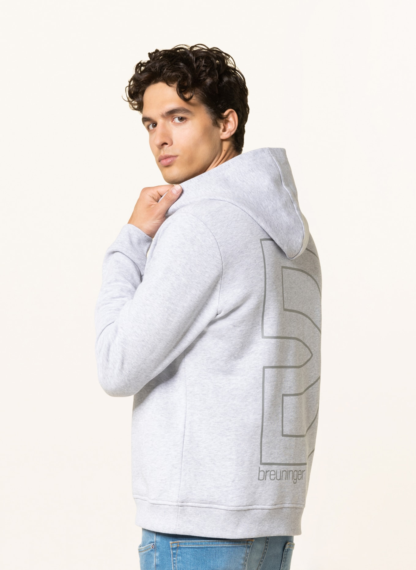 Breuninger Mitarbeiterkollektion Herren Hoodie: HELLGRAU