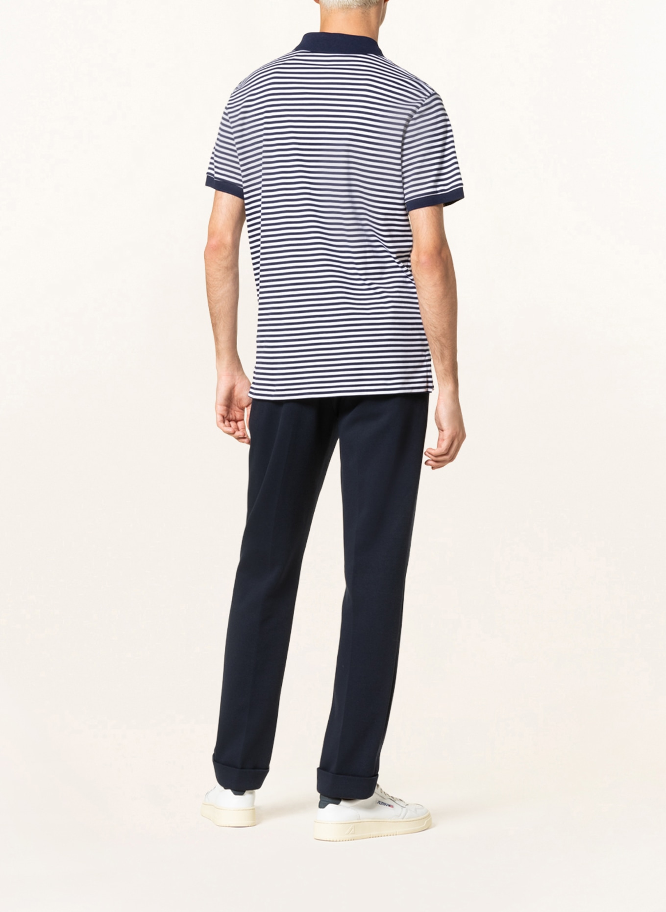 POLO RALPH LAUREN Jersey-Poloshirt Custom Slim Fit, Farbe: WEISS/ DUNKELBLAU (Bild 3)