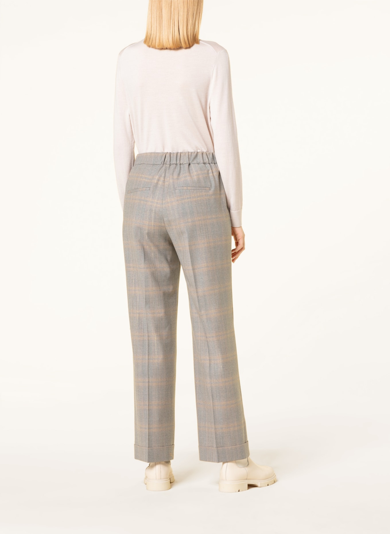 PESERICO Culottes , Color: GRAY/ BEIGE (Image 3)