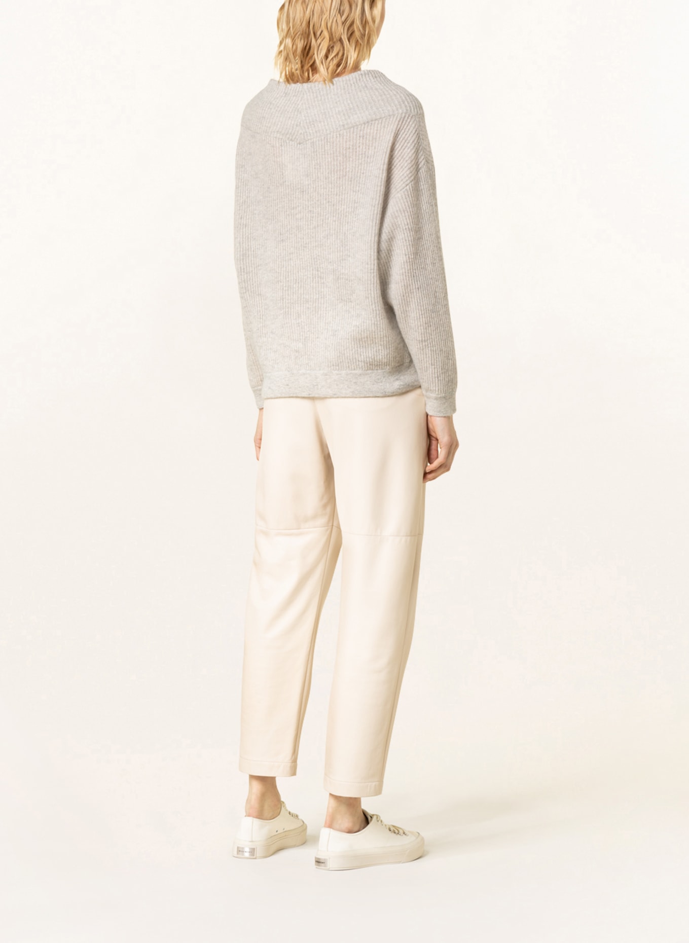BRUNELLO CUCINELLI Oversized sweater with mohair and glitter thread , Color: LIGHT GRAY (Image 3)