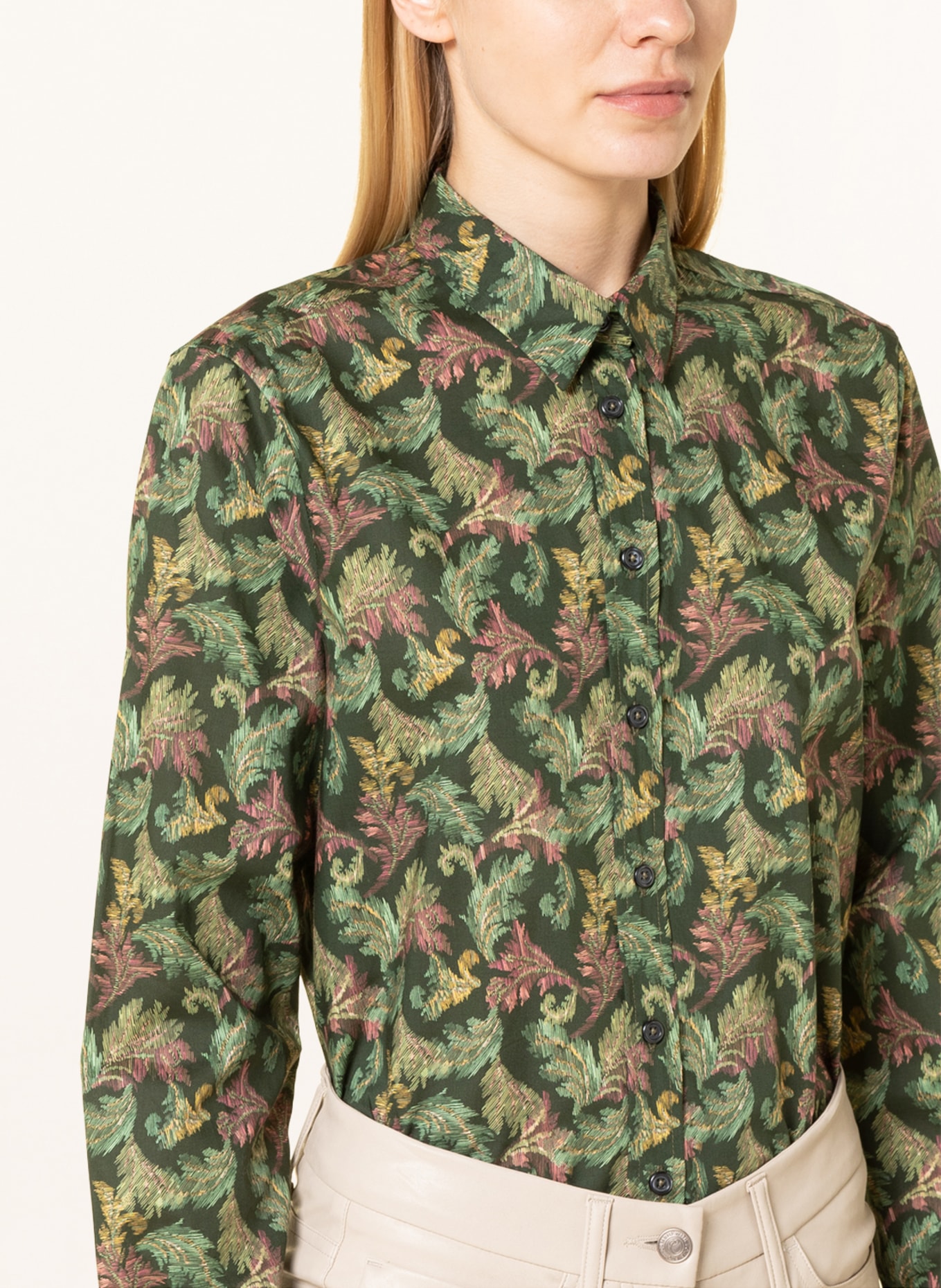rossana diva Shirt blouse, Color: DARK GREEN/ OLIVE/ FUCHSIA (Image 4)