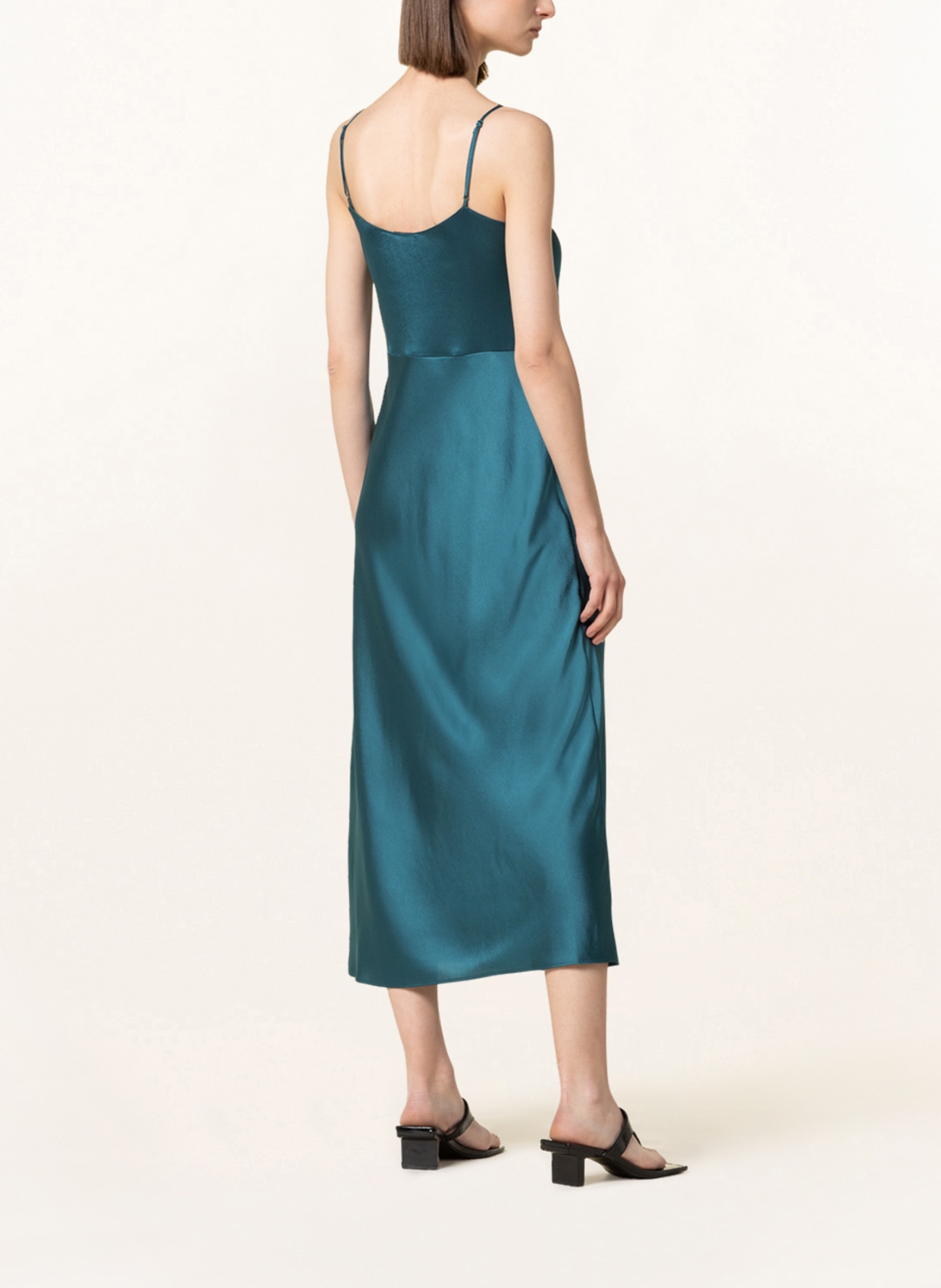 VINCE Satin dress , Color: TEAL (Image 3)
