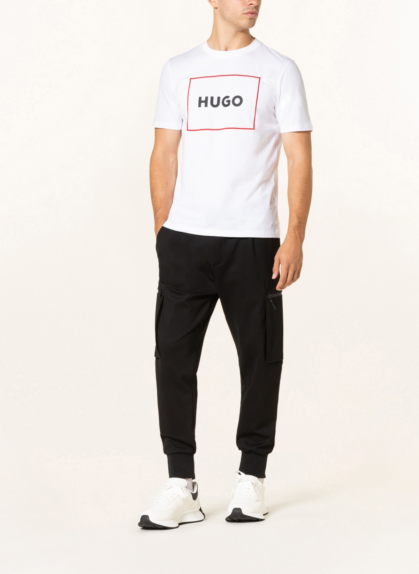 HUGO T-shirt DUMEX, Color: WHITE (Image 2)