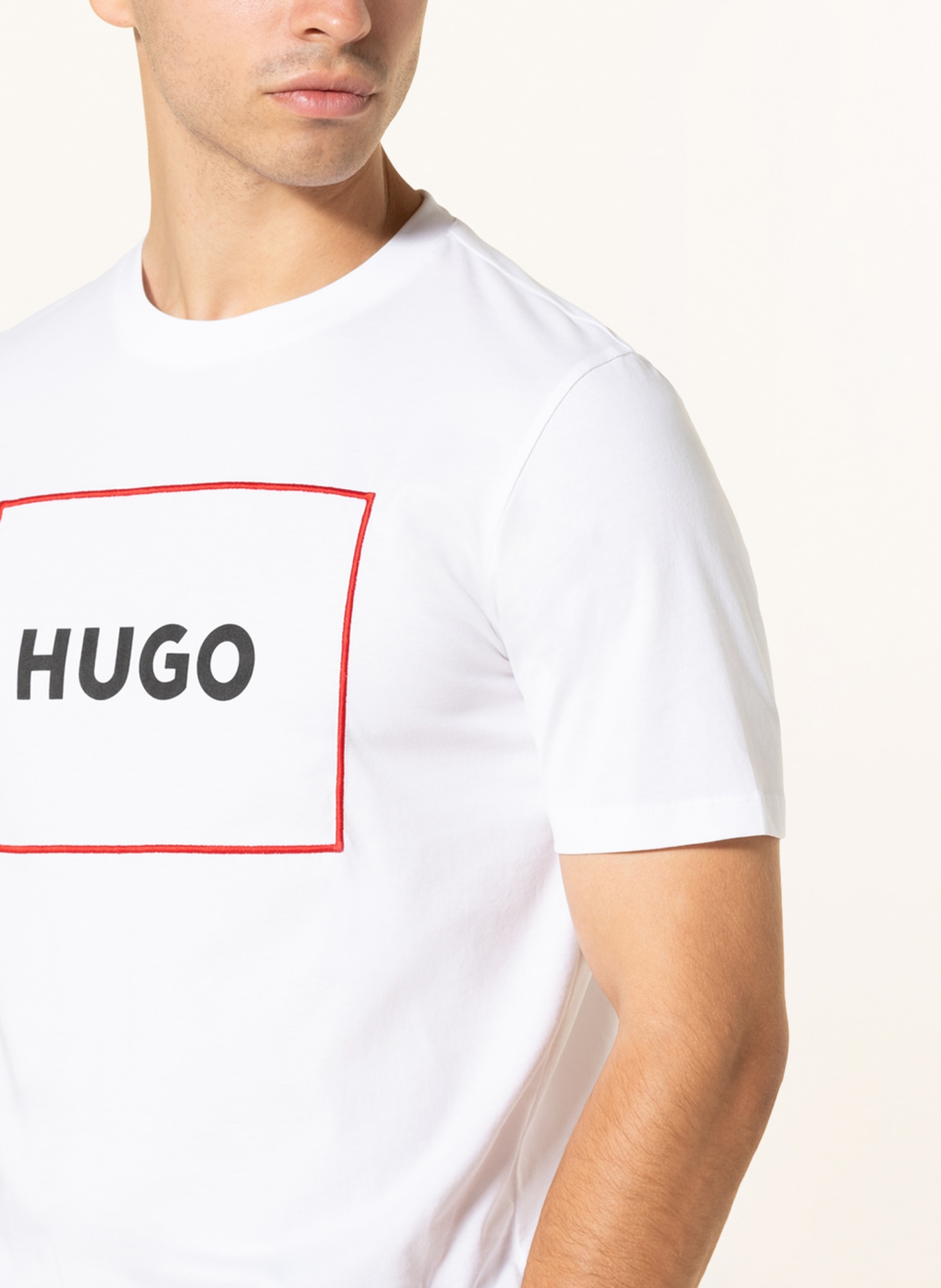 HUGO T-shirt DUMEX, Color: WHITE (Image 4)
