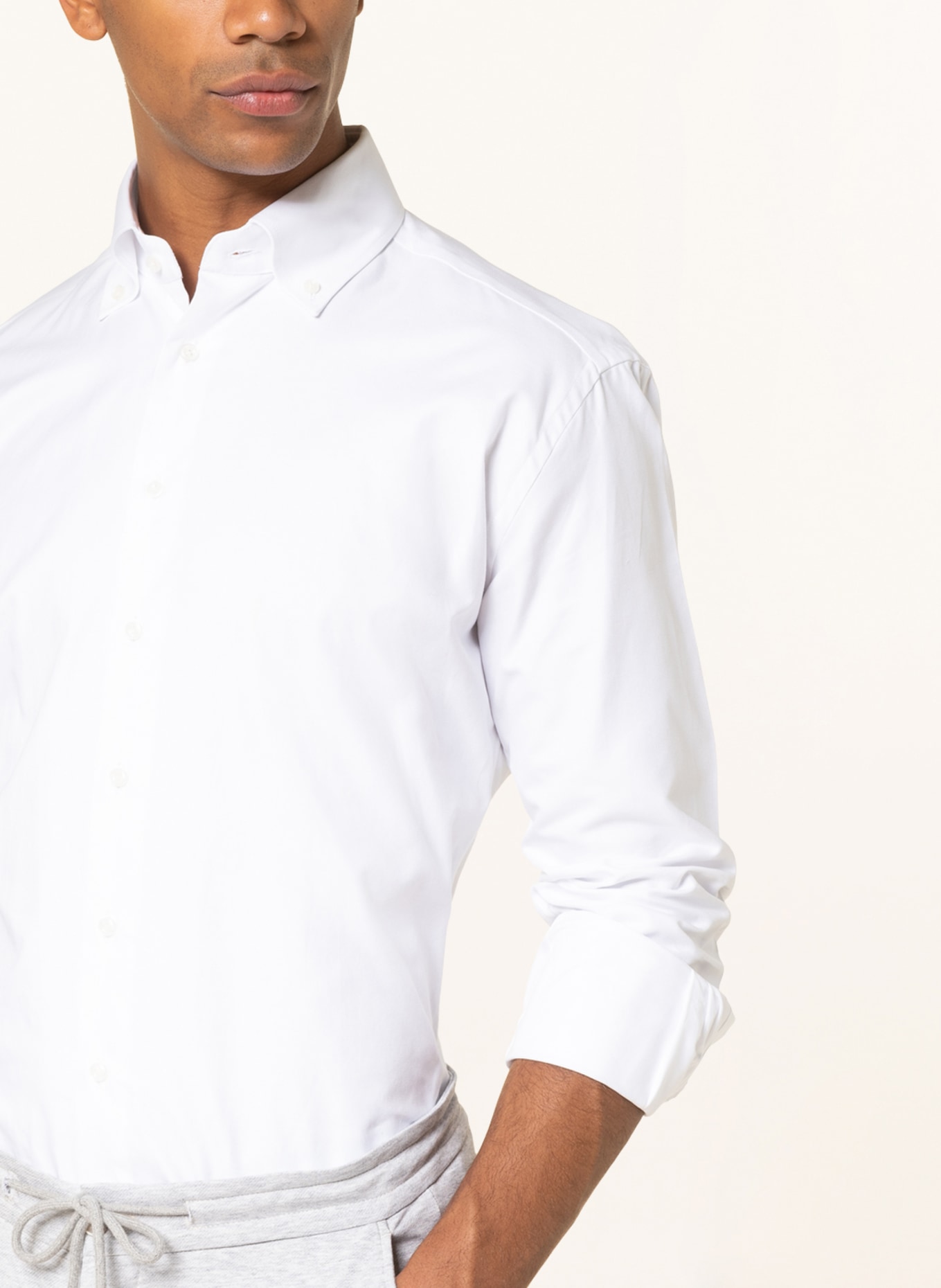 ARTIGIANO Piqué shirt classic fit , Color: WHITE (Image 4)