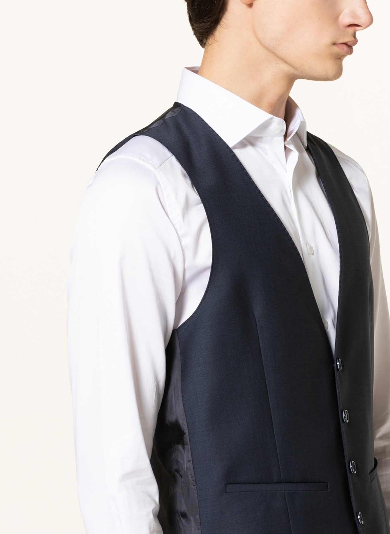 Roy Robson Suit vest slim fit, Color: A401 DARK BLUE (Image 4)
