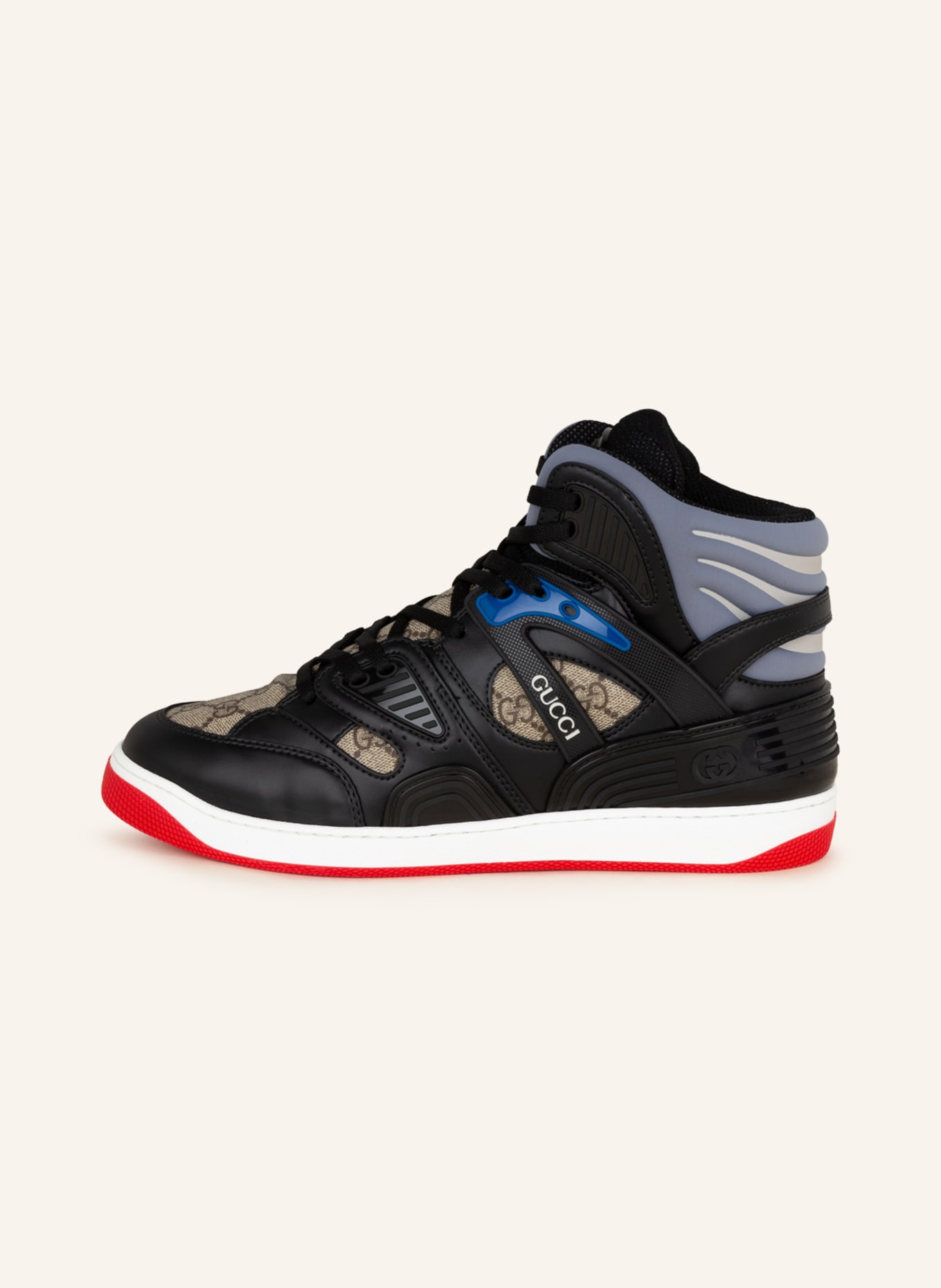 GUCCI Hightop-Sneaker BASKET GG SUPREME, Farbe: SCHWARZ/ BLAU/ BEIGE (Bild 4)