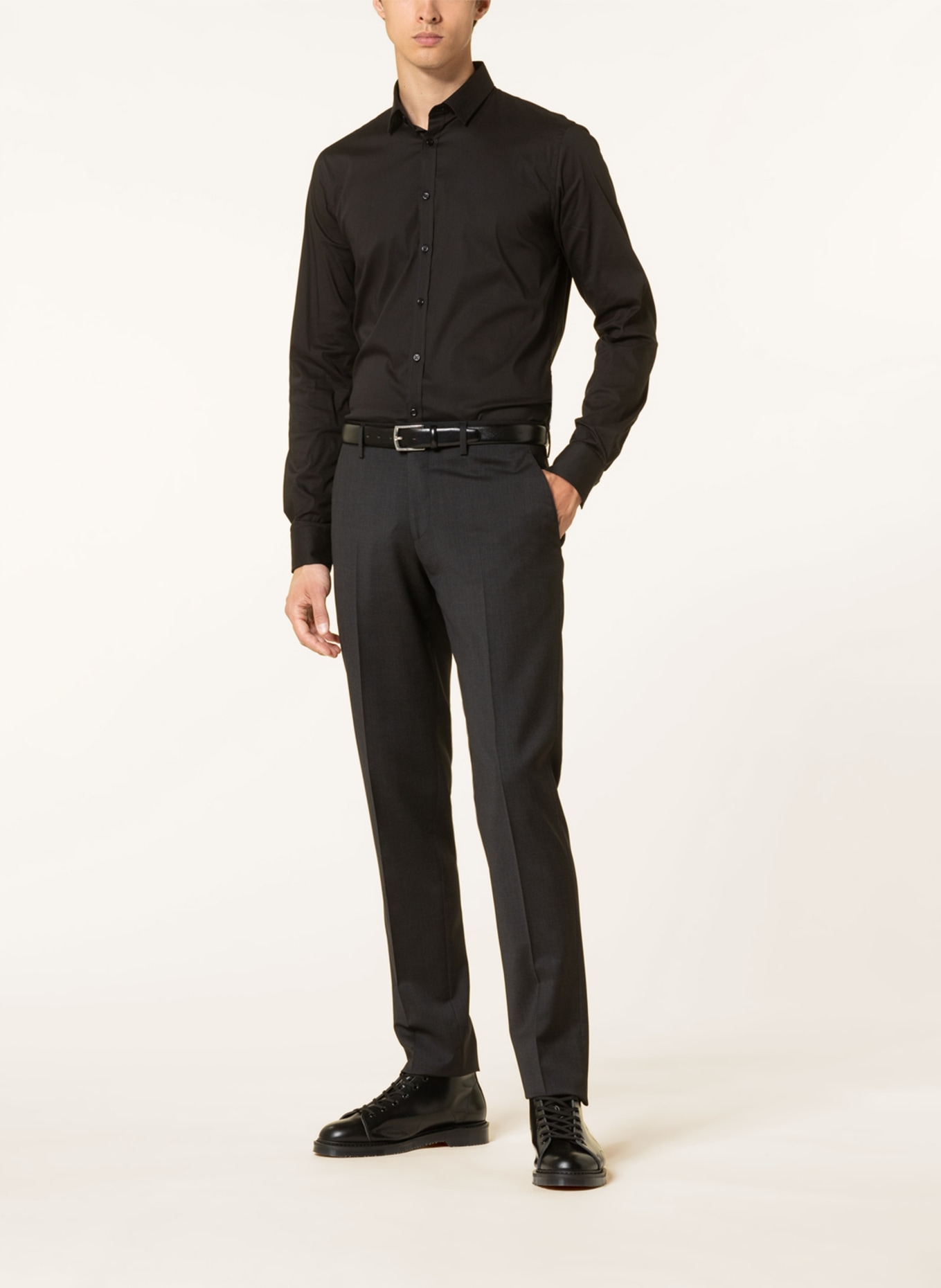 LARDINI Suit trousers slim fit, Color: 950 ANTHRA (Image 3)