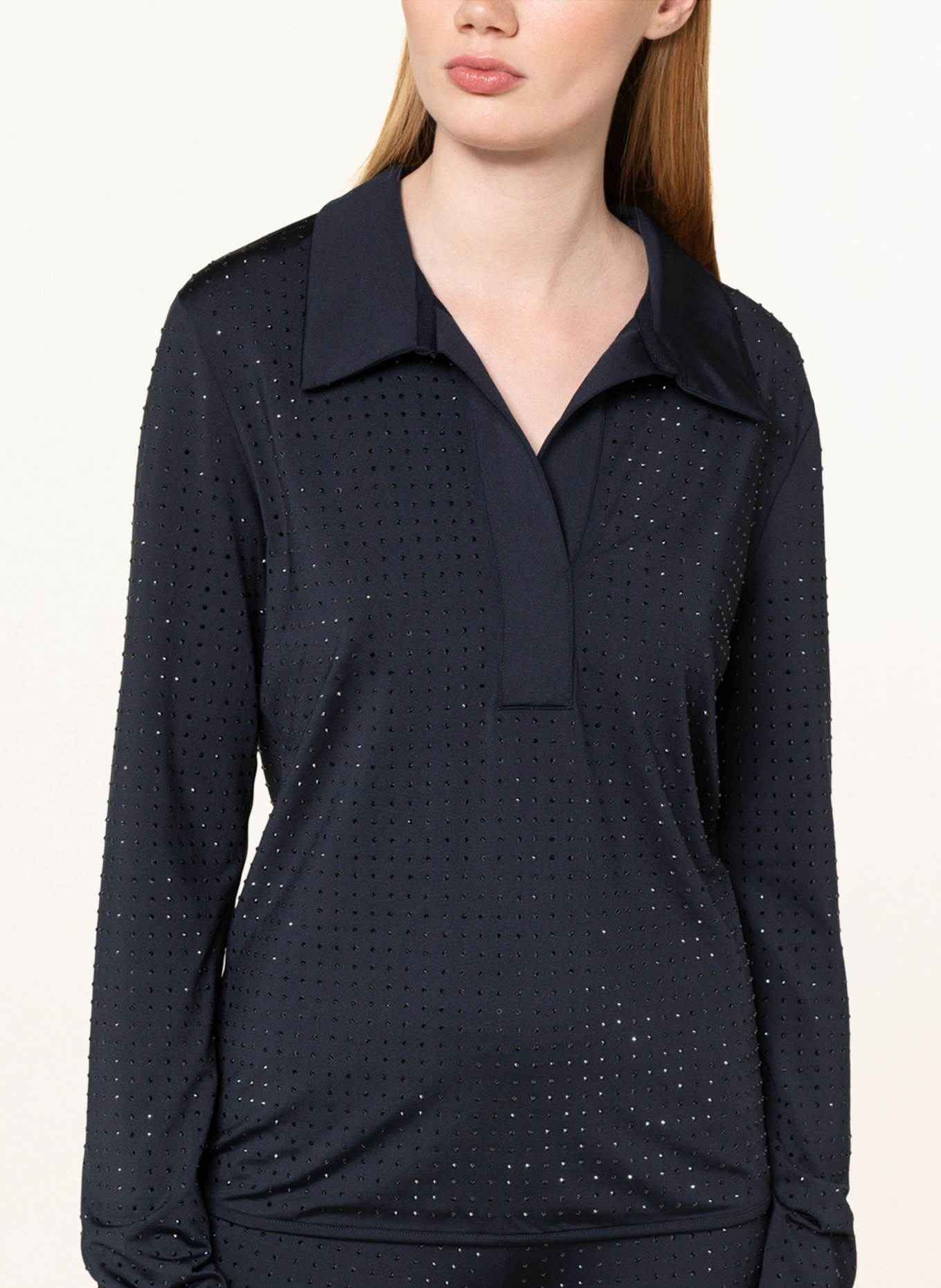 SAMSØE  SAMSØE Shirt blouse MALIKA with decorative gems, Color: DARK BLUE (Image 4)
