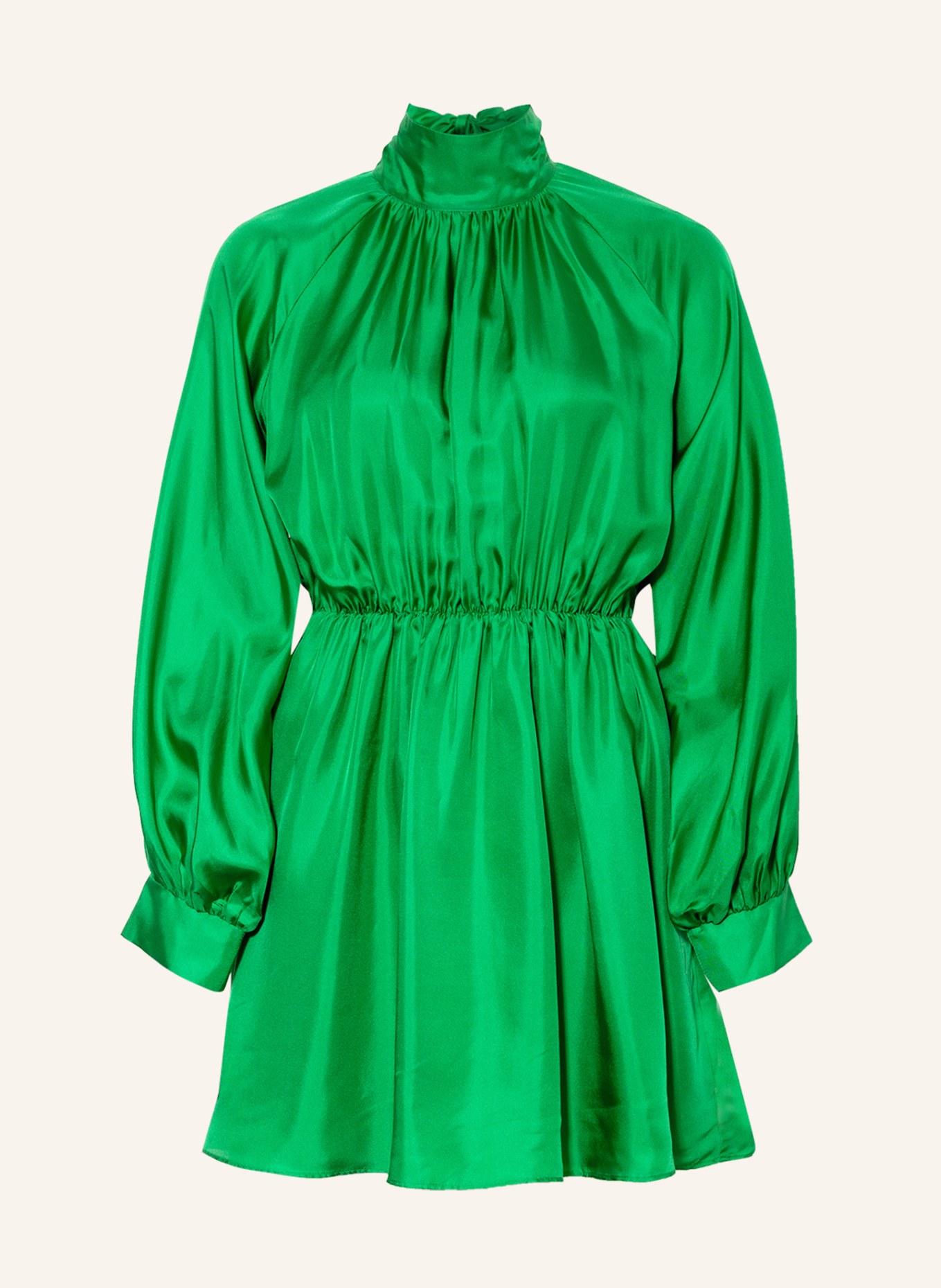 SAMSØE  SAMSØE Tie collar dress EBBALI in silk, Color: GREEN (Image 1)