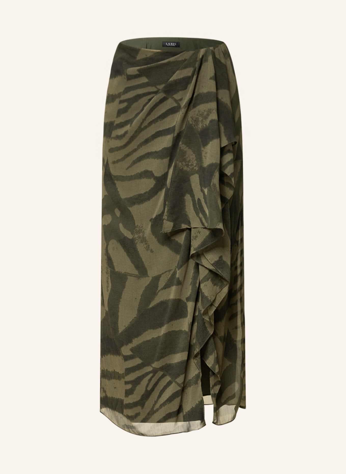 LAUREN RALPH LAUREN Skirt in wrap look, Color: DARK GREEN/ GREEN (Image 1)