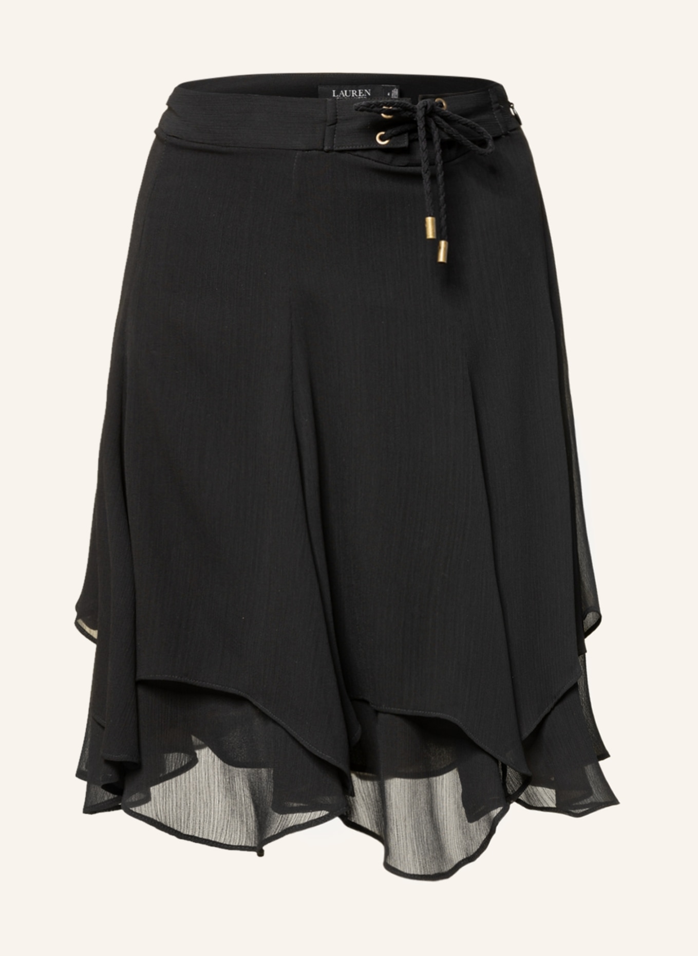 LAUREN RALPH LAUREN Skirt with frills, Color: BLACK (Image 1)