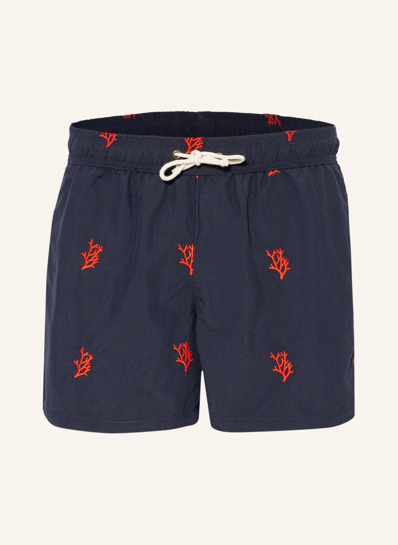 RIPA RIPA Swim shorts POSITANO EMBROIDERED with embroidery, Color: RED/ BLACK (Image 1)