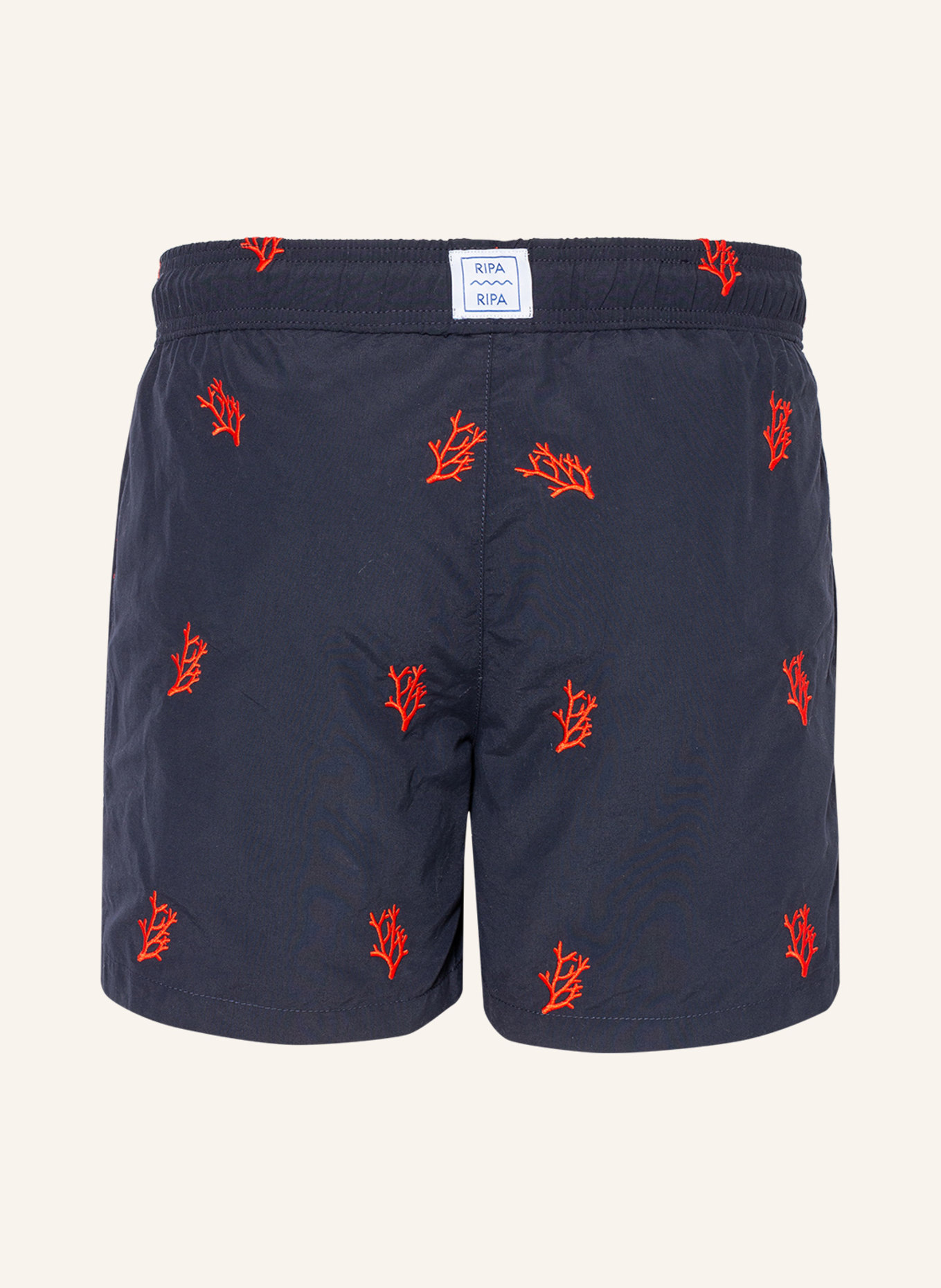 RIPA RIPA Swim shorts POSITANO EMBROIDERED with embroidery, Color: RED/ BLACK (Image 2)