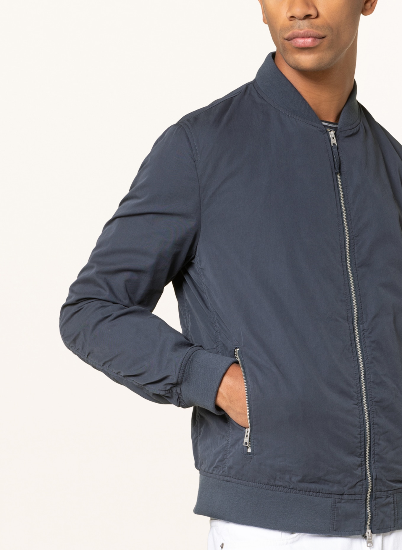 ALLSAINTS Bomber jacket BASSETT, Color: DARK BLUE (Image 4)