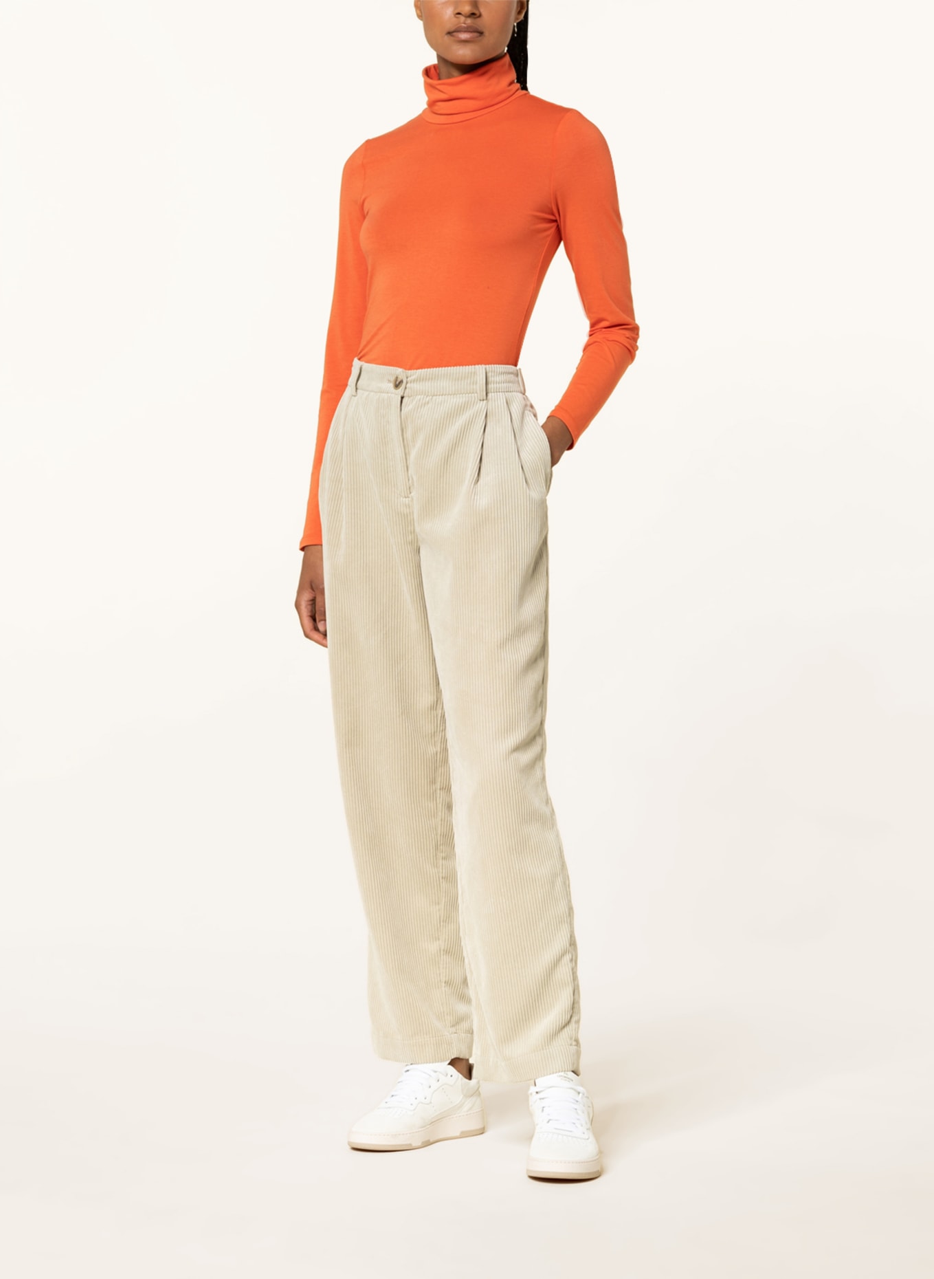 MSCH COPENHAGEN Spodnie sztruksowe ILIVIA JEPPI , Kolor: BEŻOWY (Obrazek 2)
