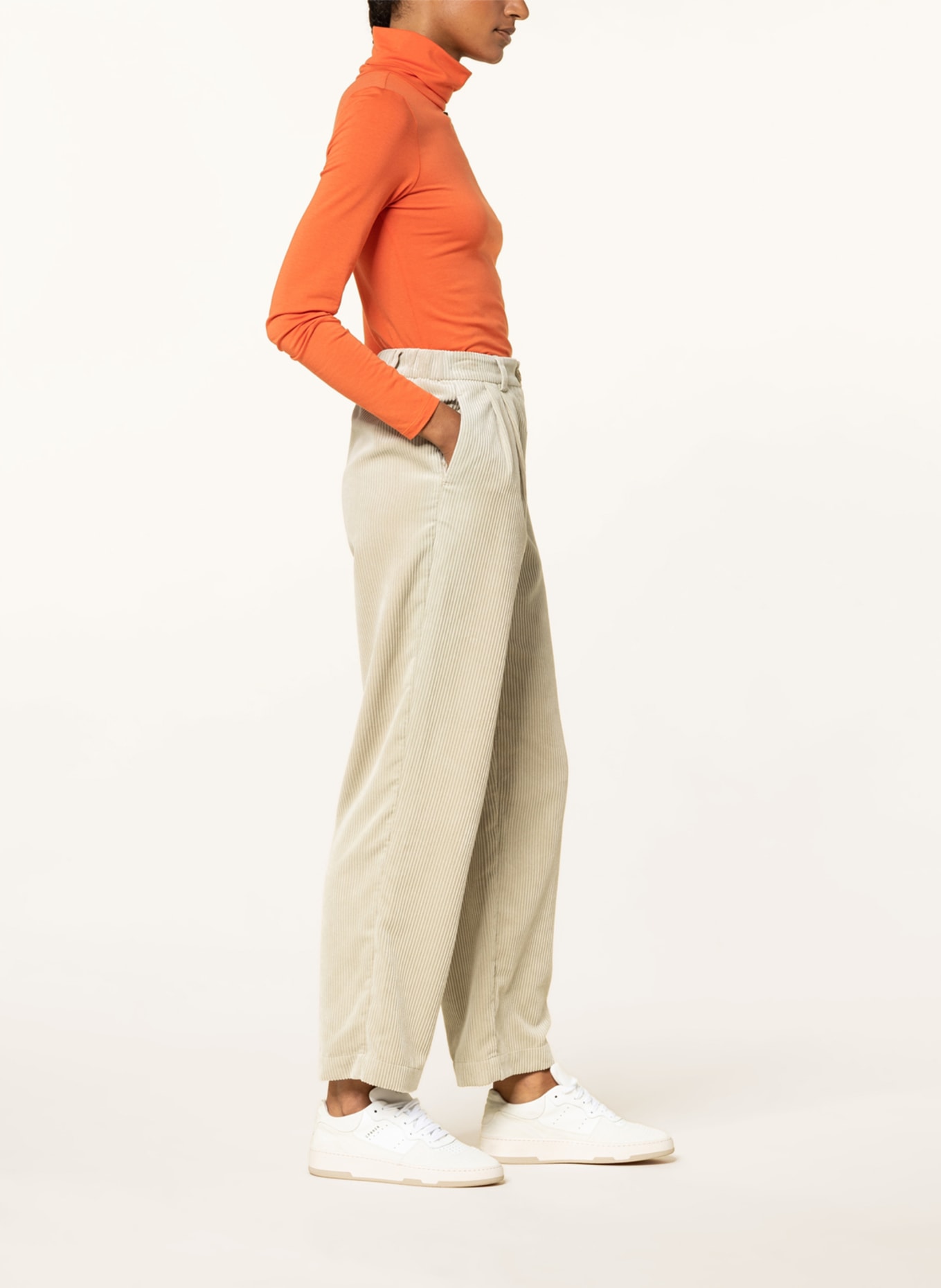 MSCH COPENHAGEN Spodnie sztruksowe ILIVIA JEPPI , Kolor: BEŻOWY (Obrazek 4)