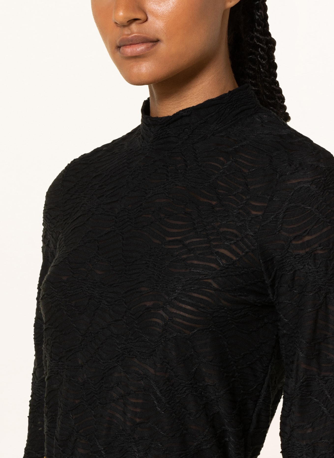 MSCH COPENHAGEN Long sleeve shirt MALEKA , Color: BLACK (Image 4)