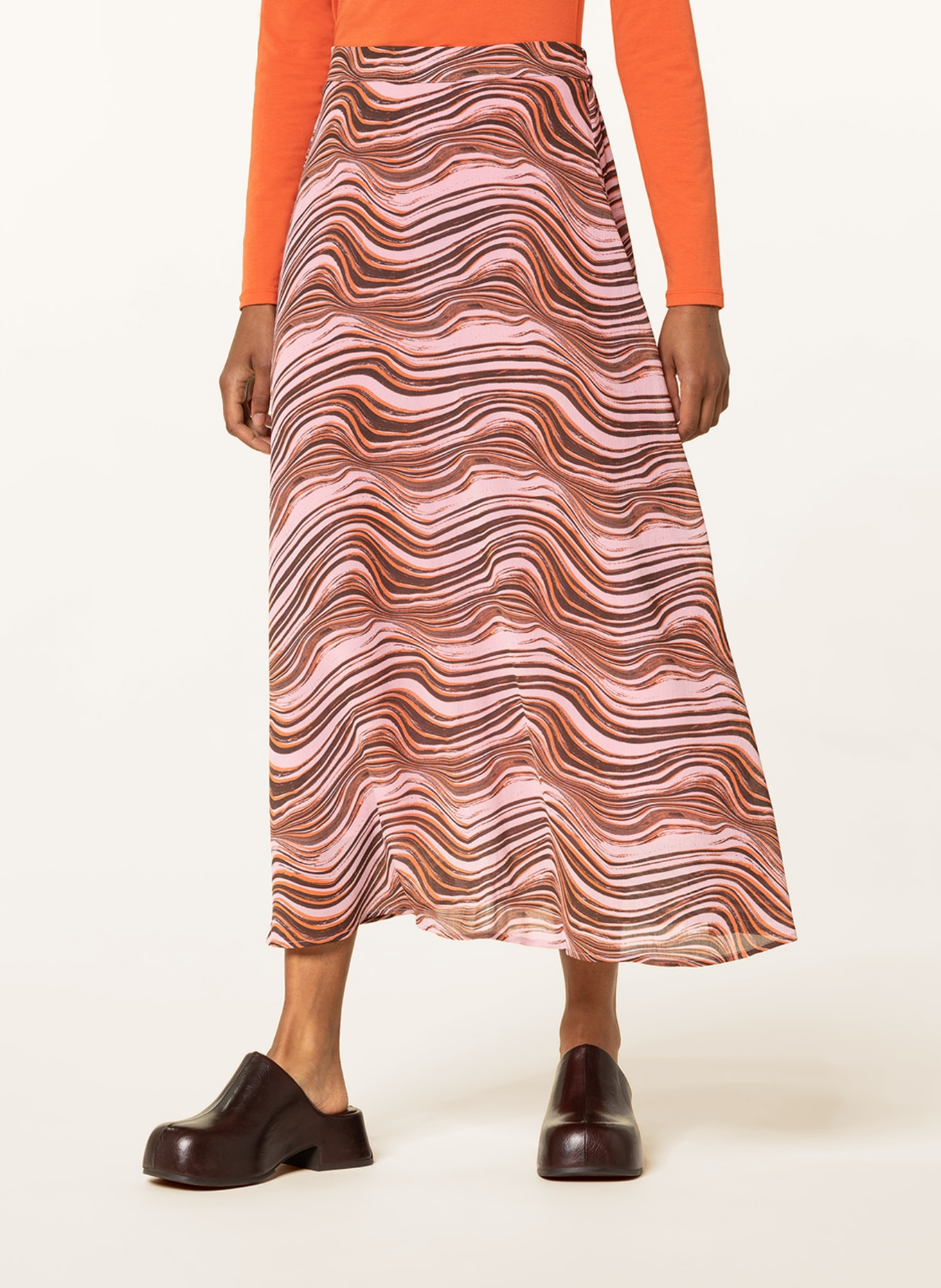 MSCH COPENHAGEN Skirt, Color: PINK/ BROWN/ ORANGE (Image 4)