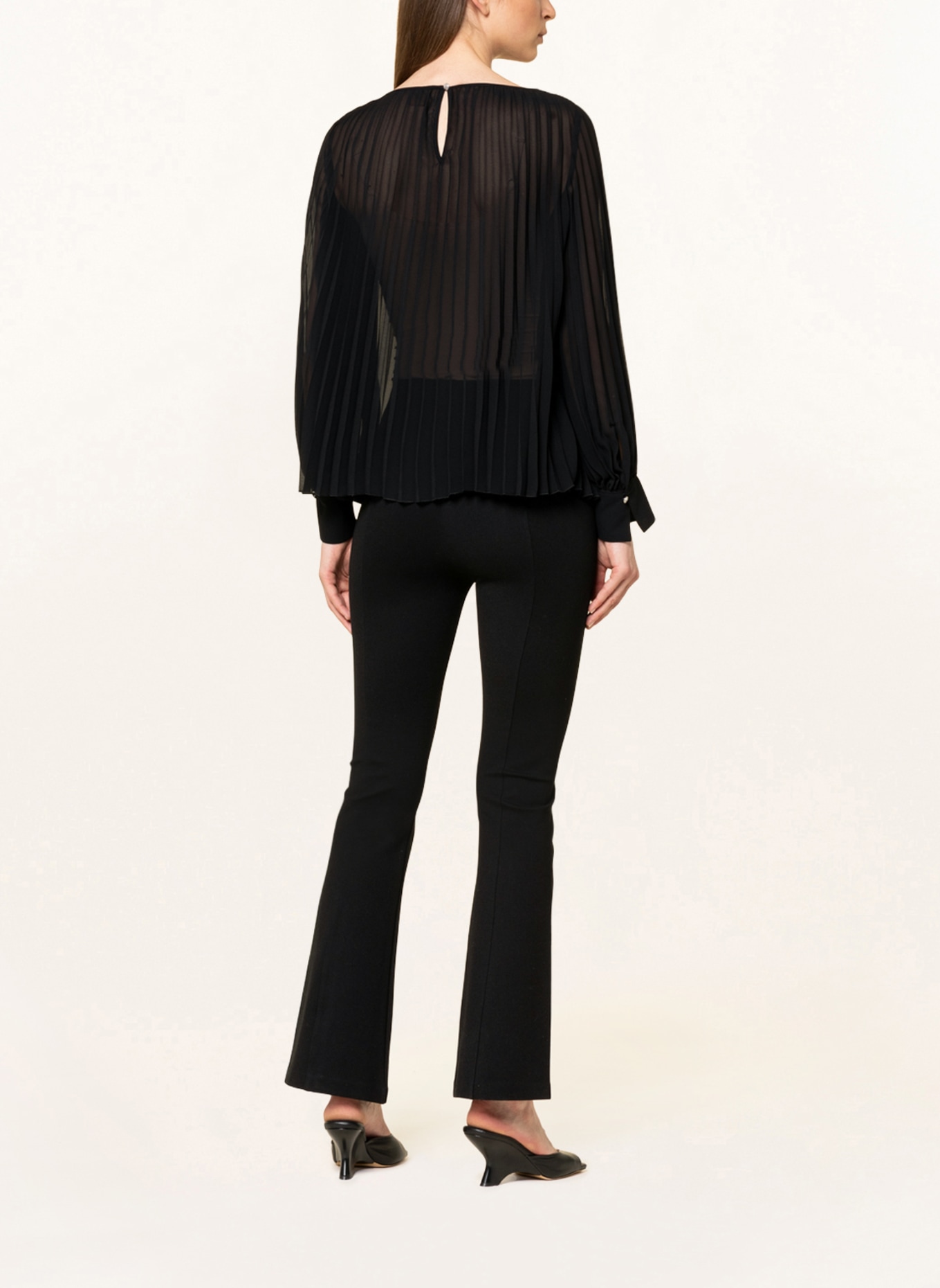 BOSS Shirt blouse IPUNA with pleats, Color: BLACK (Image 3)