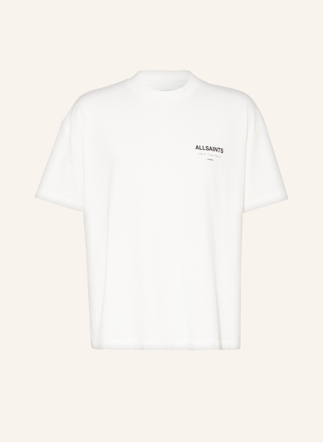 ALLSAINTS T-shirt UNDERGROUND, Color: ECRU (Image 1)