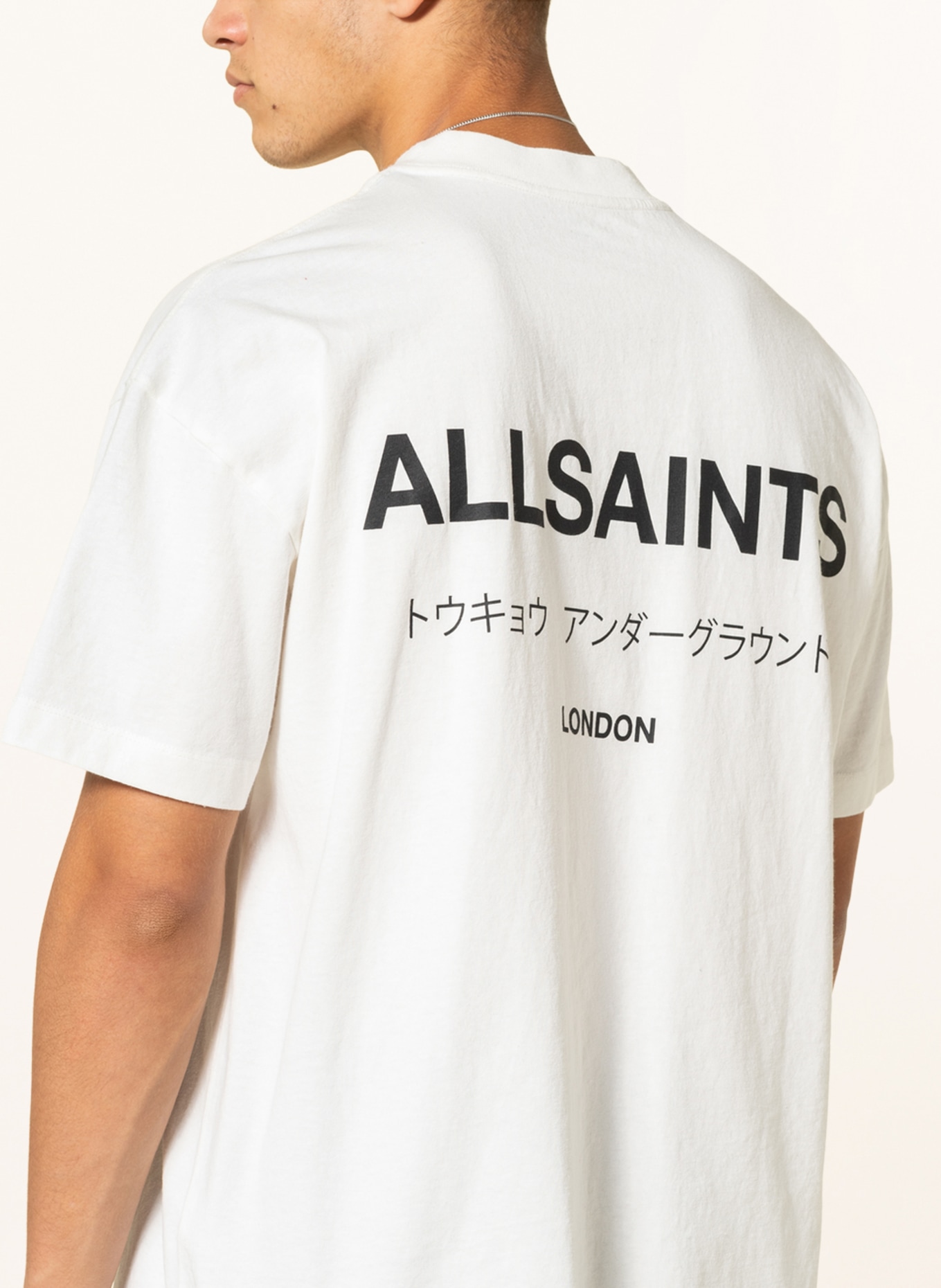 ALLSAINTS T-shirt UNDERGROUND, Color: ECRU (Image 4)