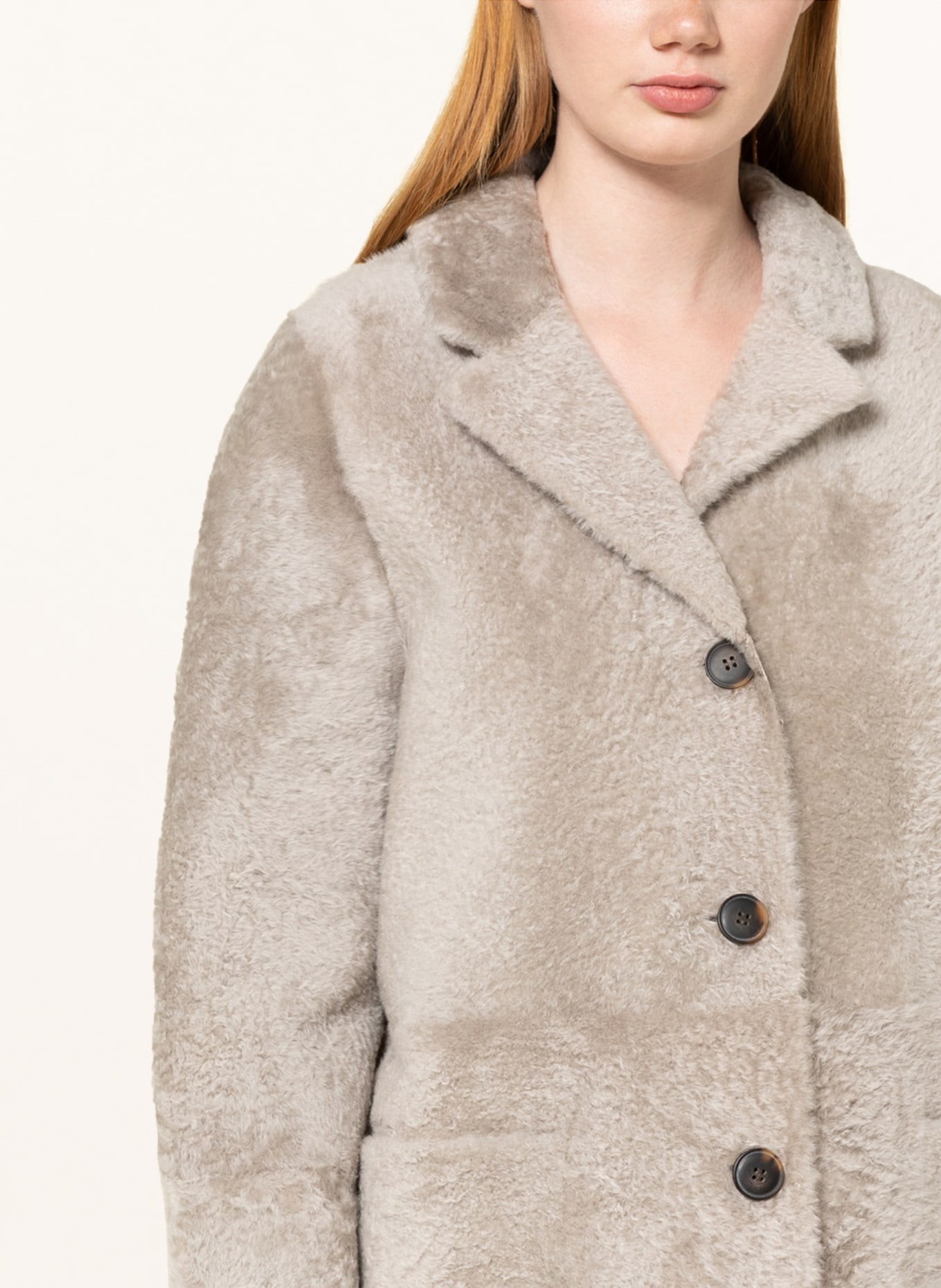 BENEDETTA NOVI Lambskin coat SERENA reversible, Color: BEIGE (Image 5)