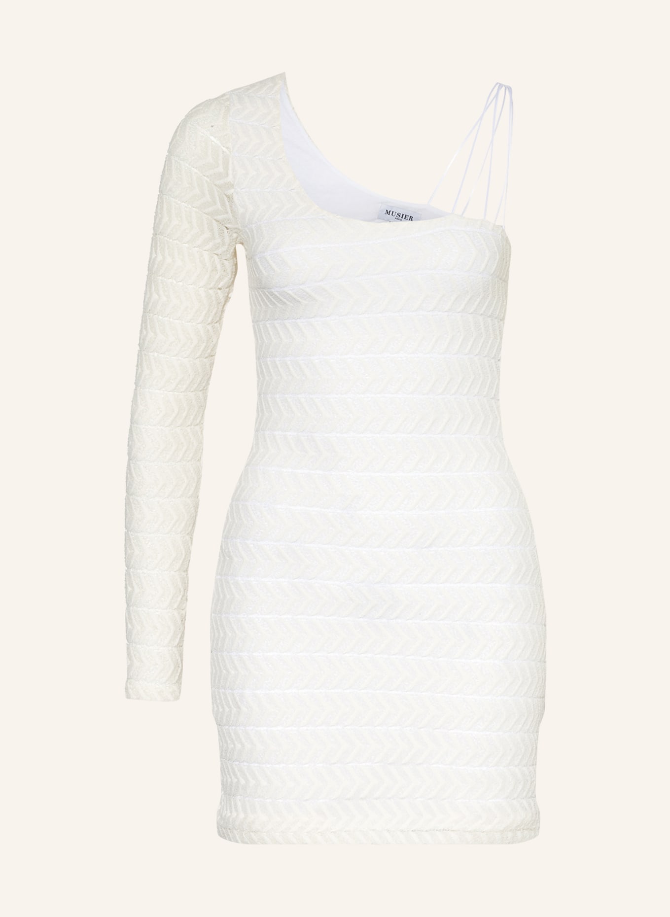 MUSIER PARIS One-shoulder dress ZANTE, Color: WHITE (Image 1)