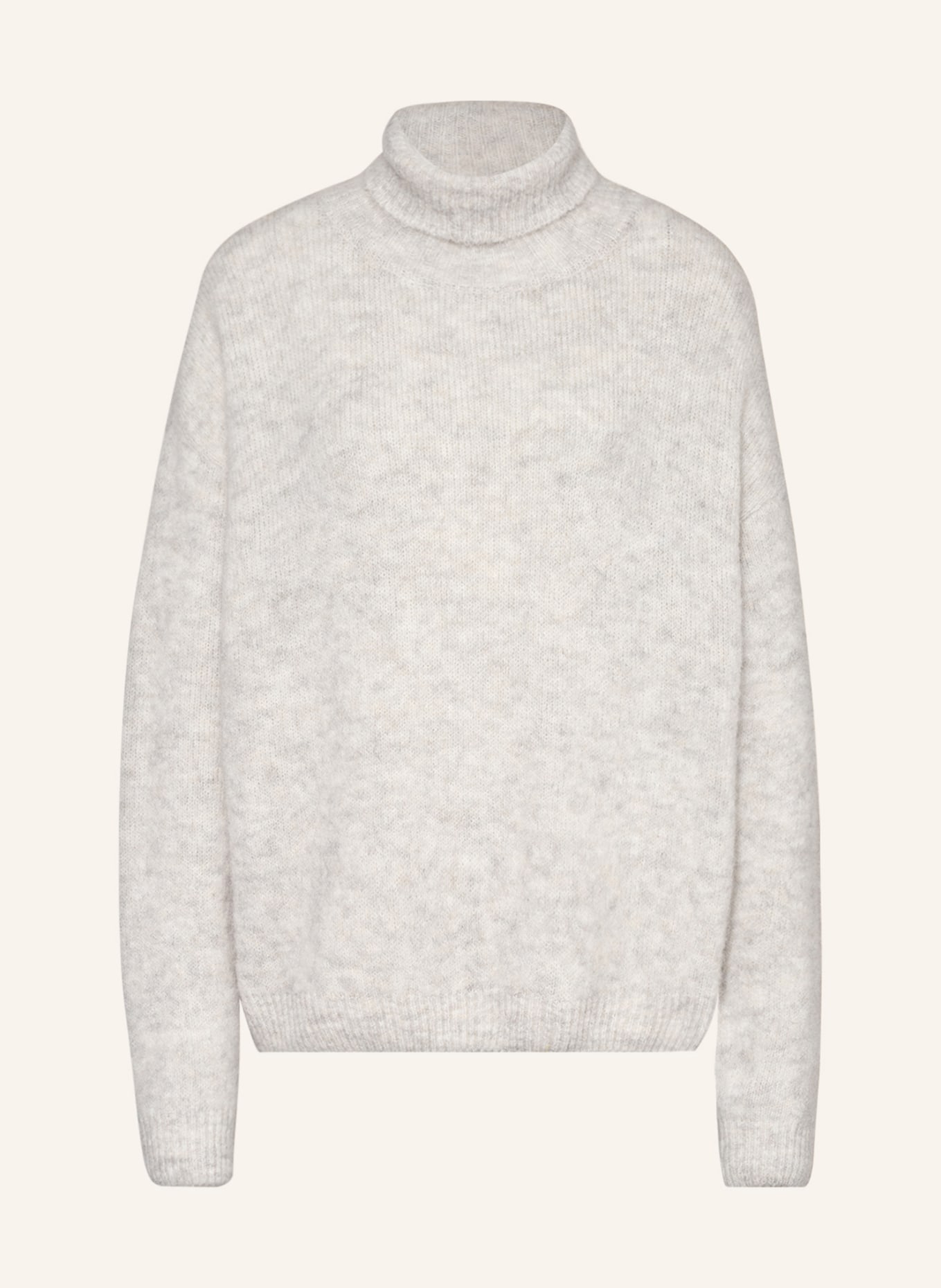 American Vintage Turtleneck sweater EAST with alpaca, Color: LIGHT GRAY (Image 1)