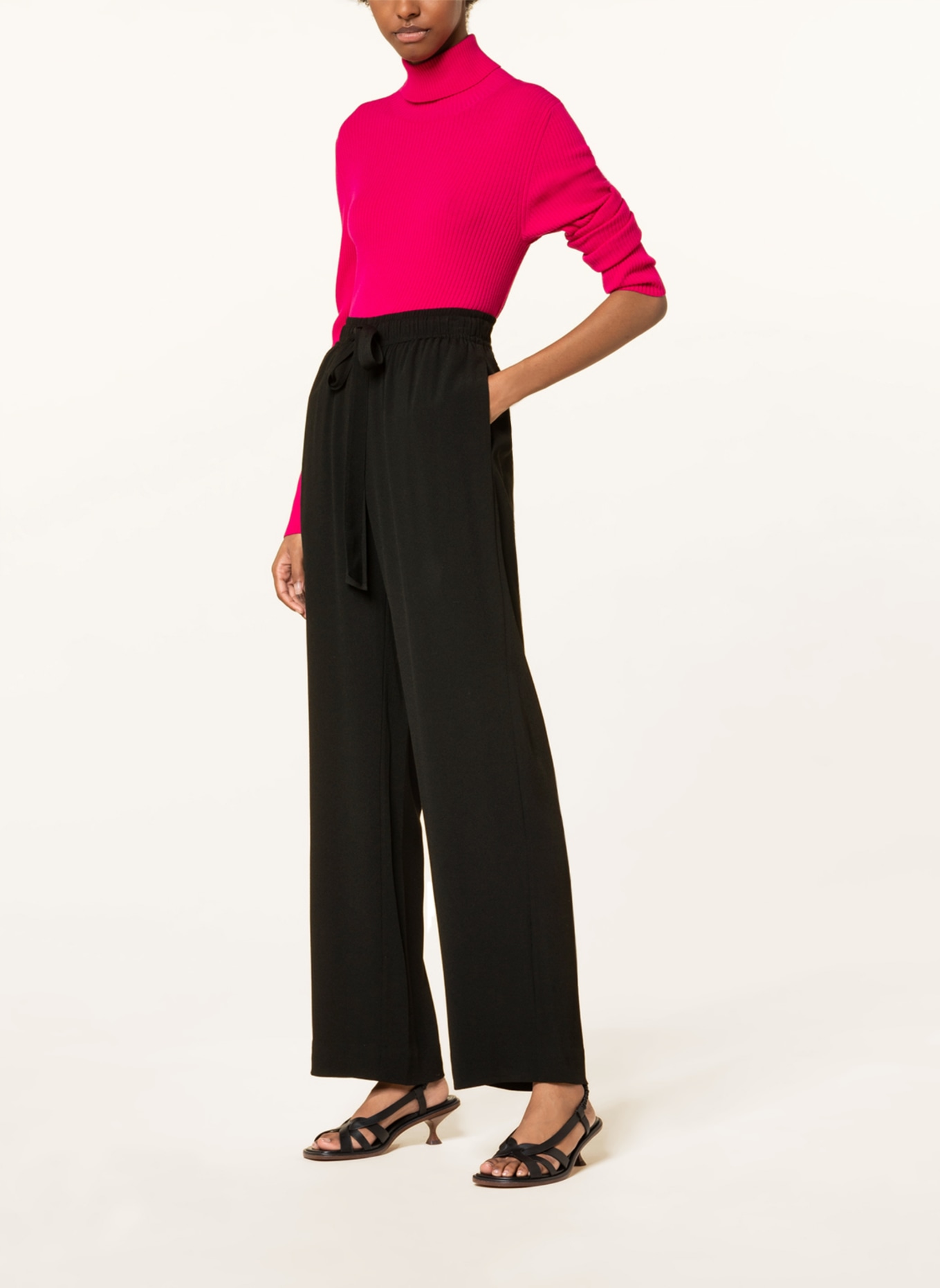 DIANE VON FURSTENBERG Spodnie marlena DENISE w stylu dresowym, Kolor: CZARNY (Obrazek 2)